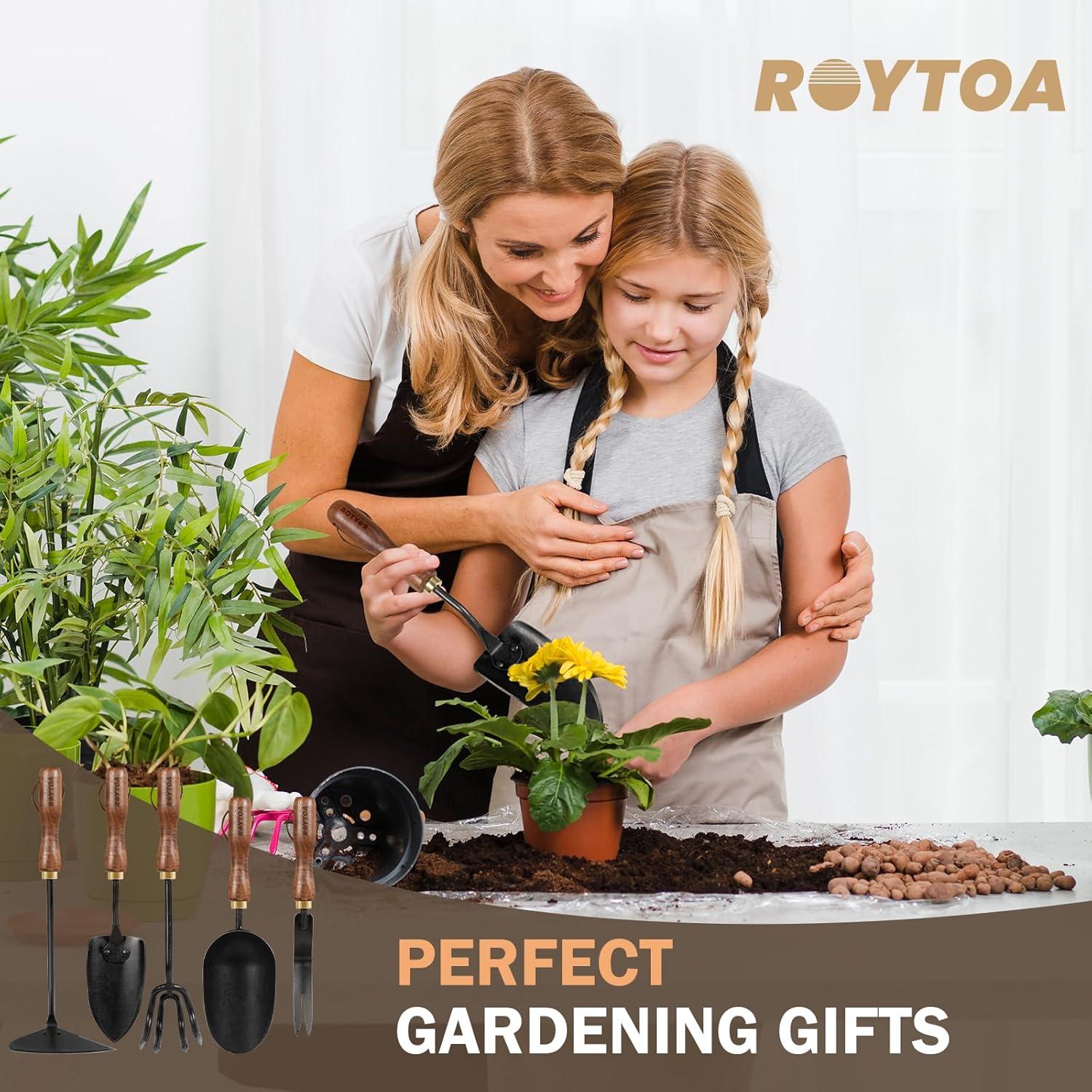 Juego de Herramientas de Jardín ROYTOA 5 Piezas Acero Inoxidable