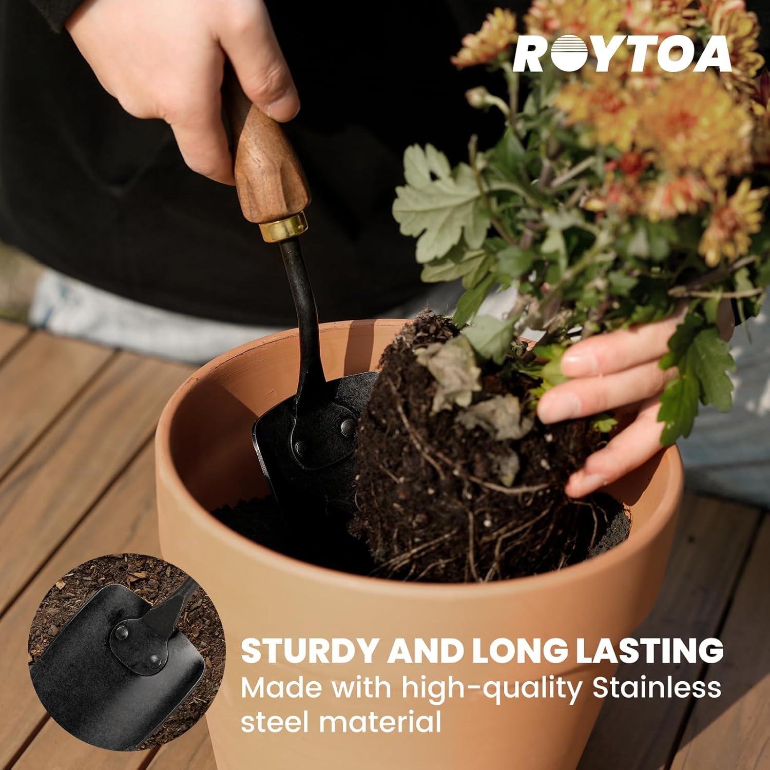 Juego de Herramientas de Jardín ROYTOA 5 Piezas Acero Inoxidable