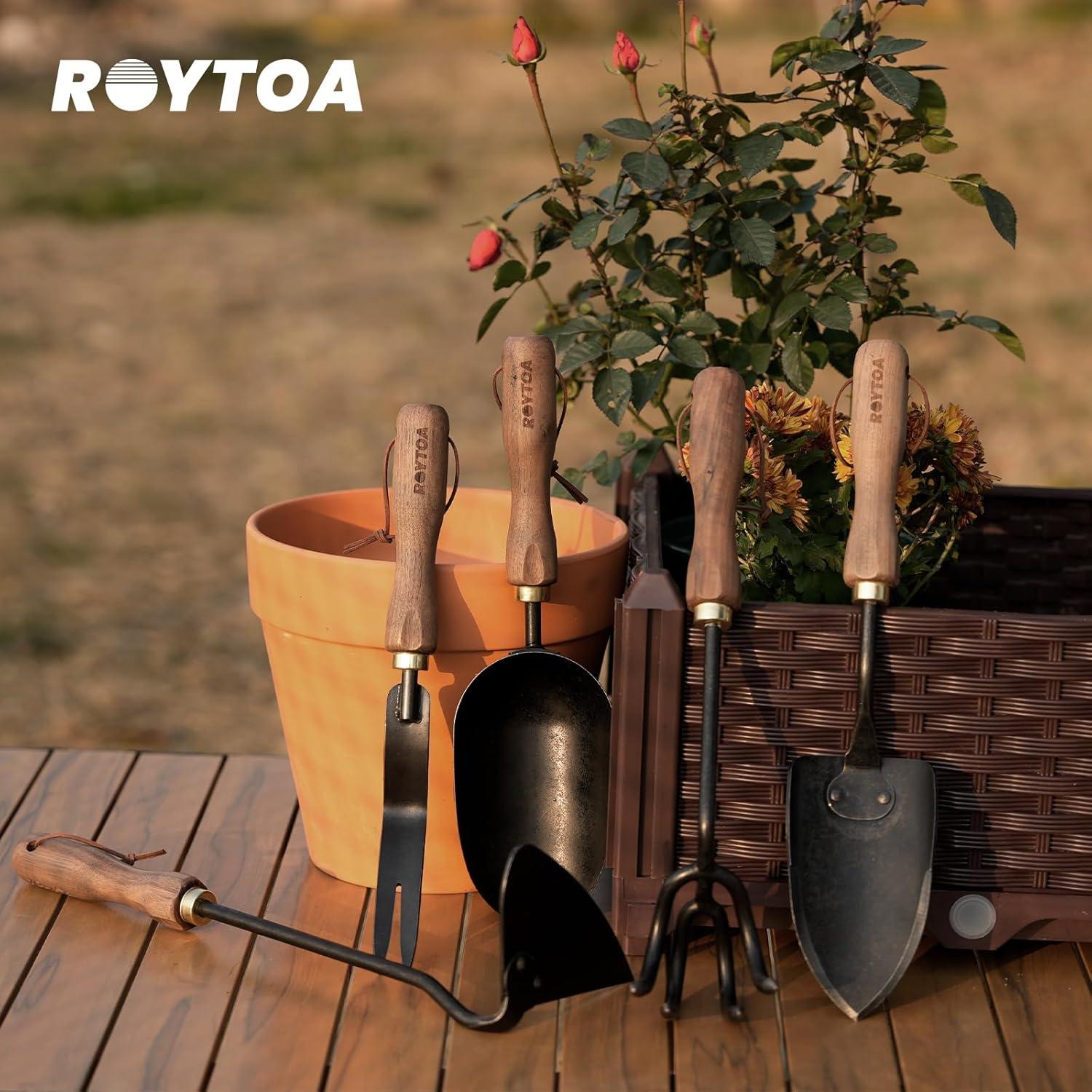 Juego de Herramientas de Jardín ROYTOA 5 Piezas Acero Inoxidable