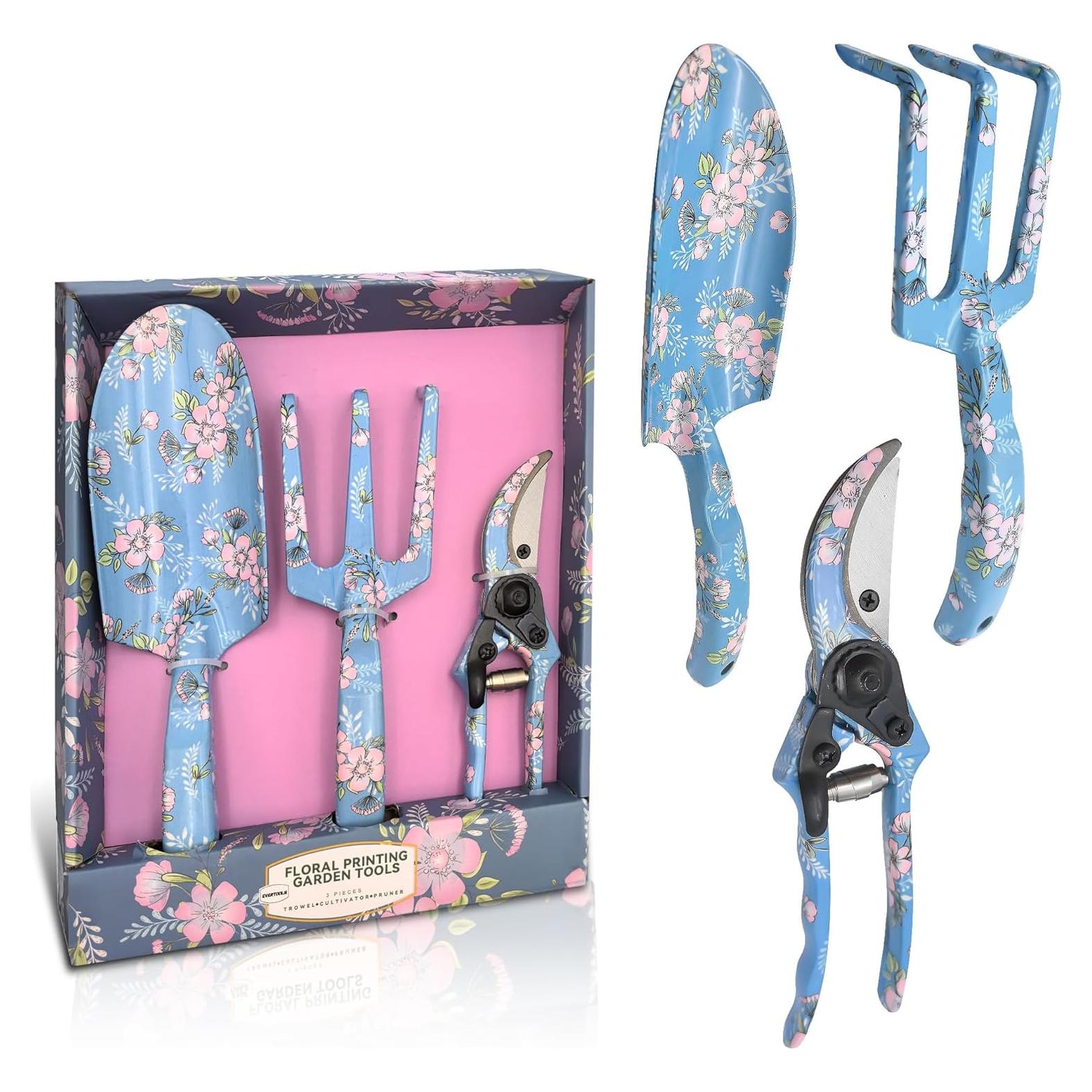 Juego de Herramientas de Jardín 3 Piezas Evertools - Aluminio Ergonómico