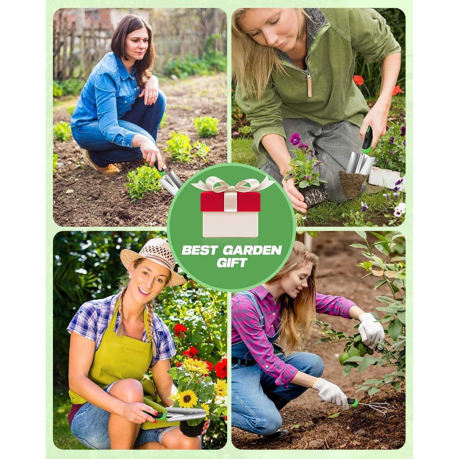 Juego de Herramientas de Jardín 8 en 1 con Bolsa Mejorada