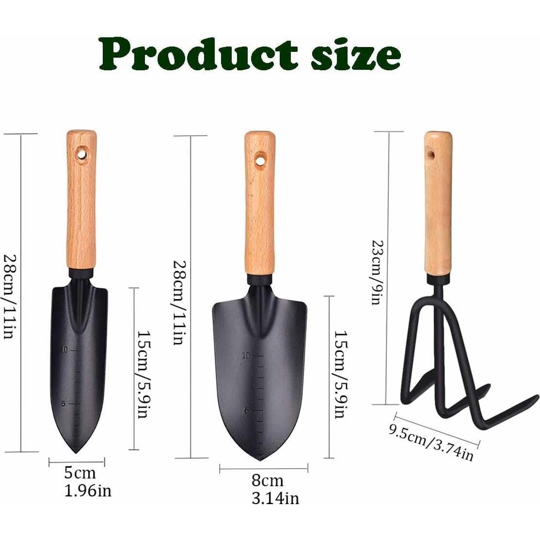 Juego de Herramientas de Jardín HAIUWOER 3 Piezas Ergonómico