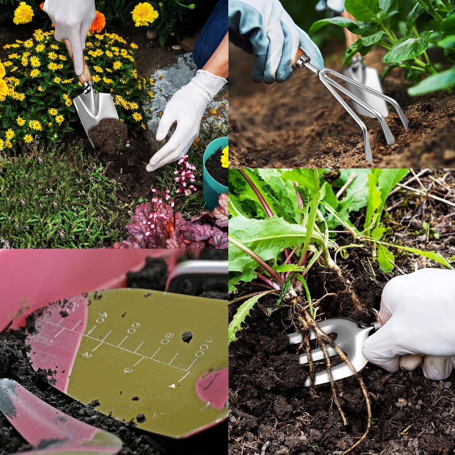 Juego de Herramientas de Jardín 13 Piezas SMOOTHWIND Acero Inoxidable