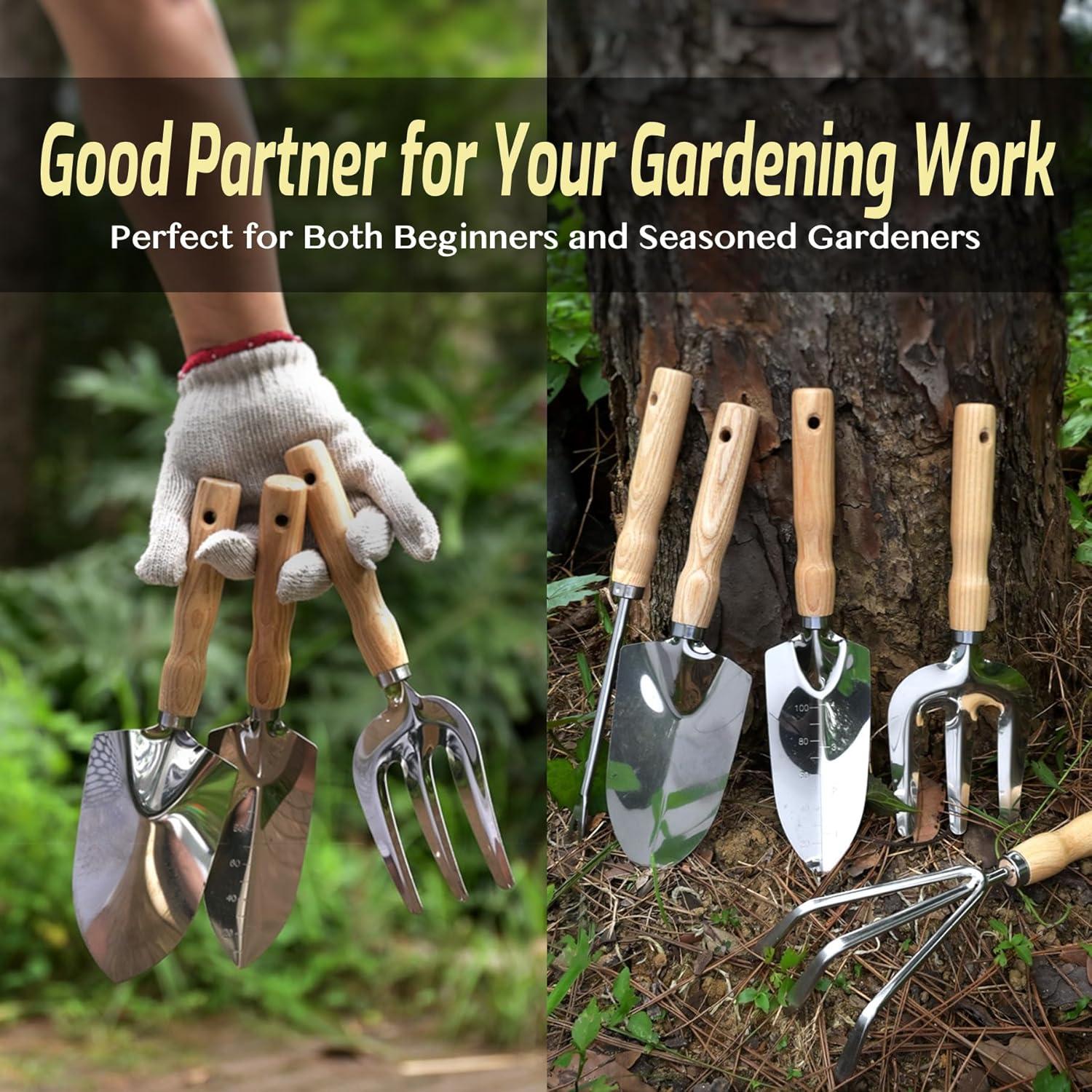 Juego de Herramientas de Jardín 13 Piezas SMOOTHWIND Acero Inoxidable