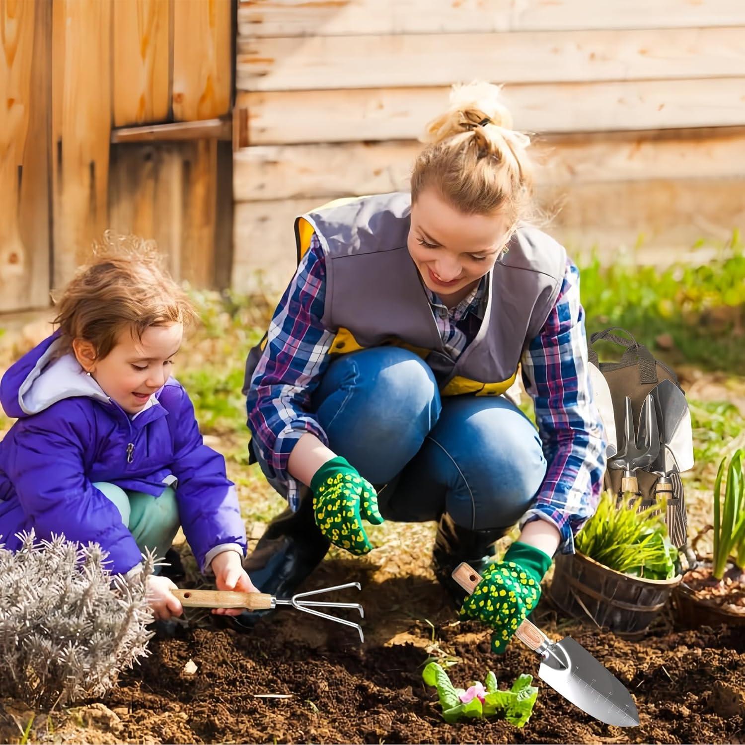 Juego de Herramientas de Jardín 13 Piezas SMOOTHWIND Acero Inoxidable