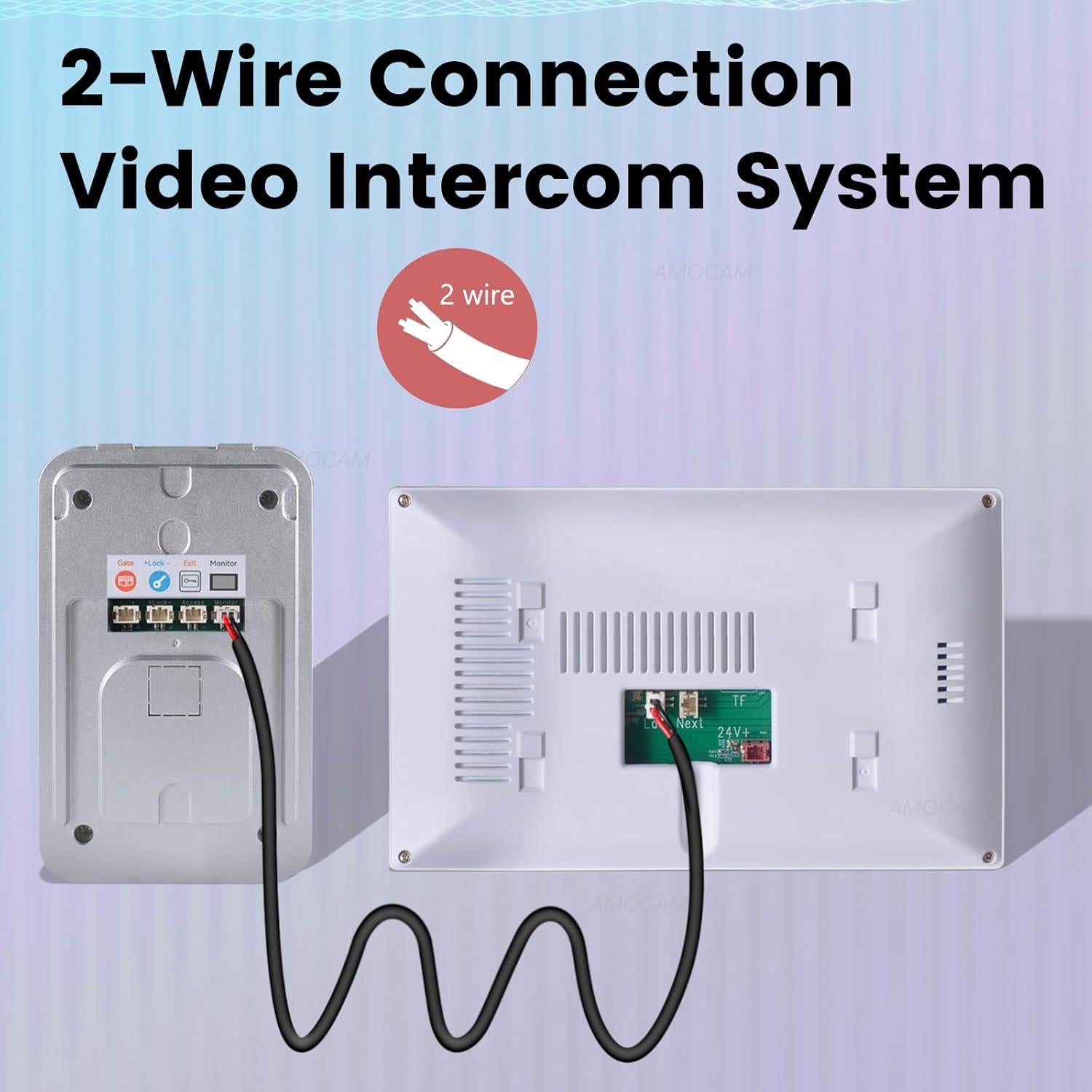 Intercomunicador de Video 7" AMOCAM 1080P WiFi 2 Hilos