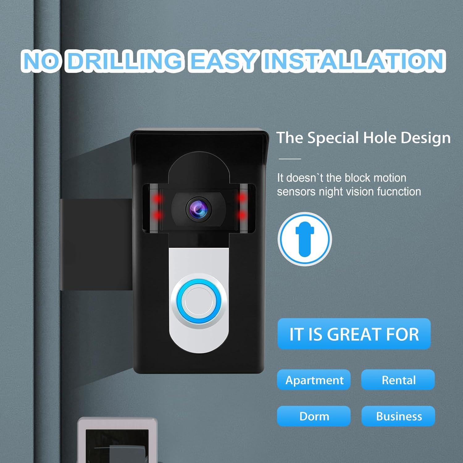 Soporte de Timbre de Video Antirrobo HIMTOP Negro Ajustable