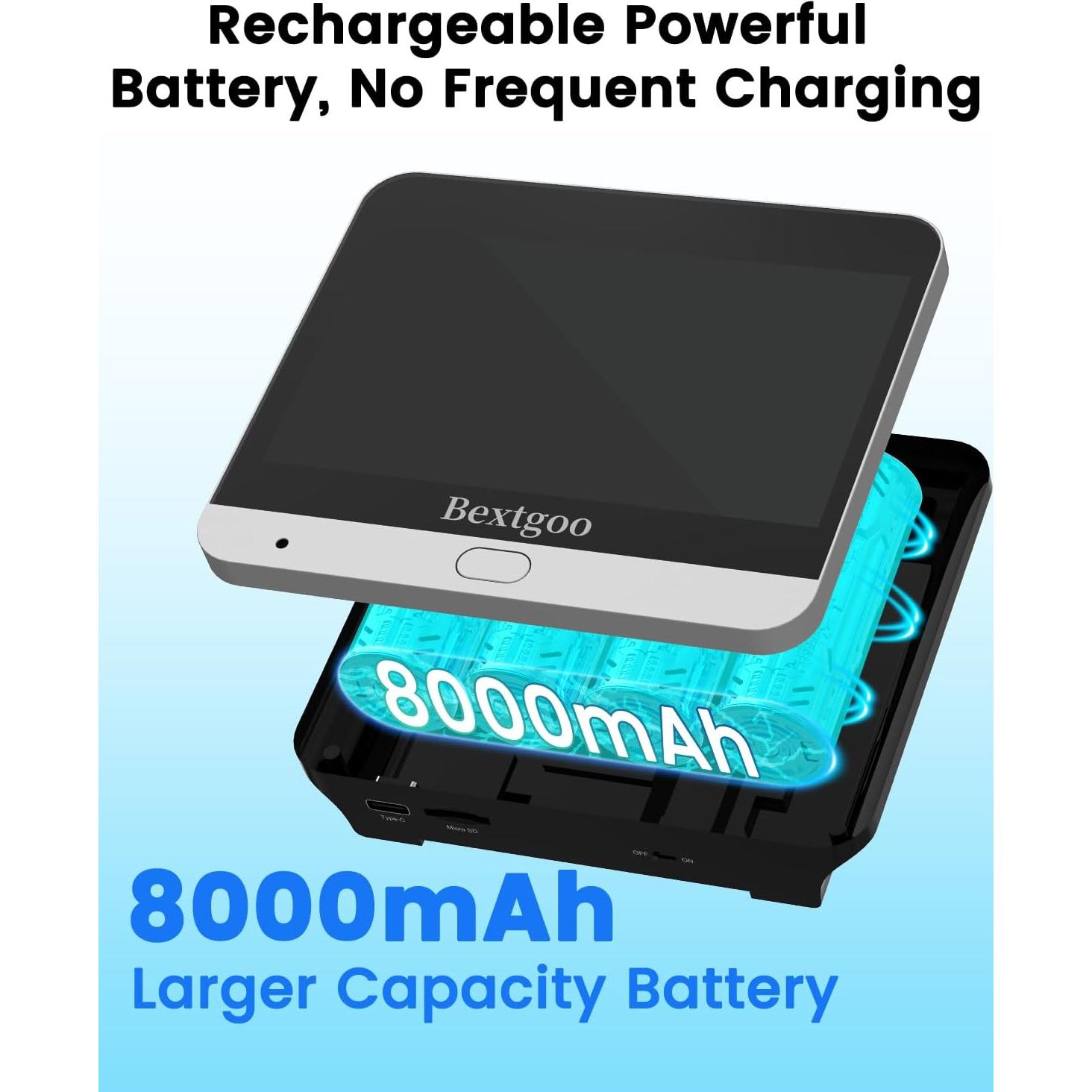 Cámara de Timbre de Puerta Bextgoo 2K con Pantalla 4.3"