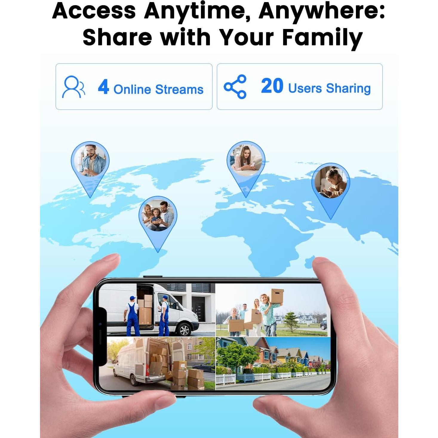 Cámara de Timbre de Puerta Bextgoo 2K con Pantalla 4.3"