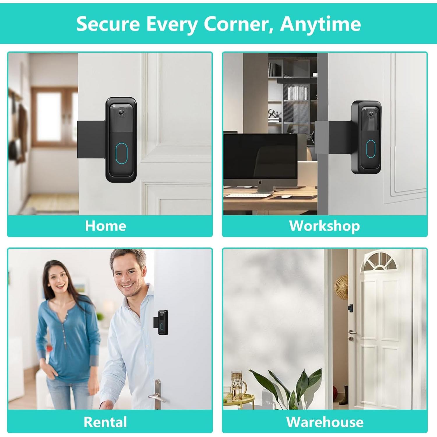 Soporte Antirrobo para Timbre Blink sin Taladrar - Negro