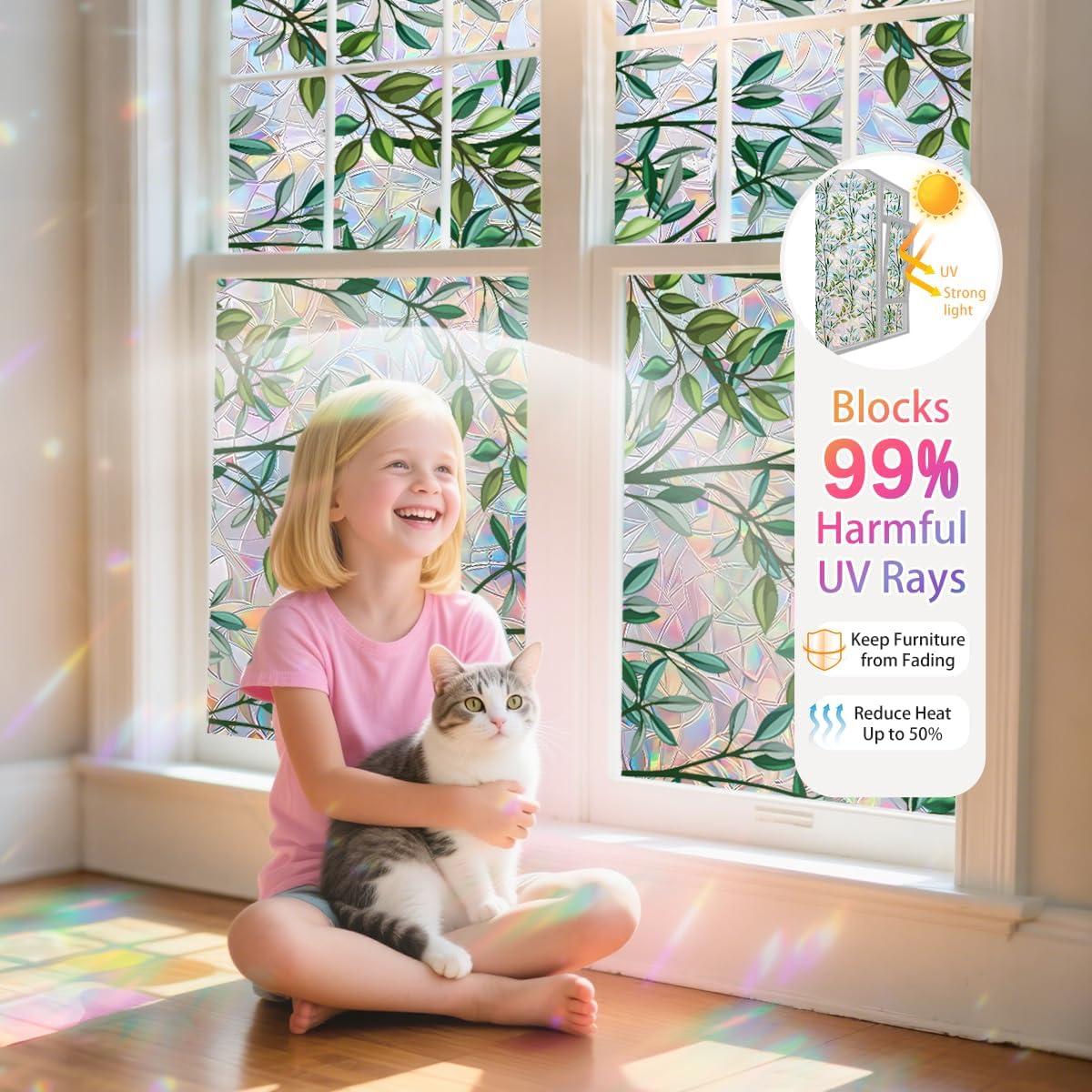 Película de Ventana de Privacidad Ohhvvow 44.5x199.8 cm Hoja