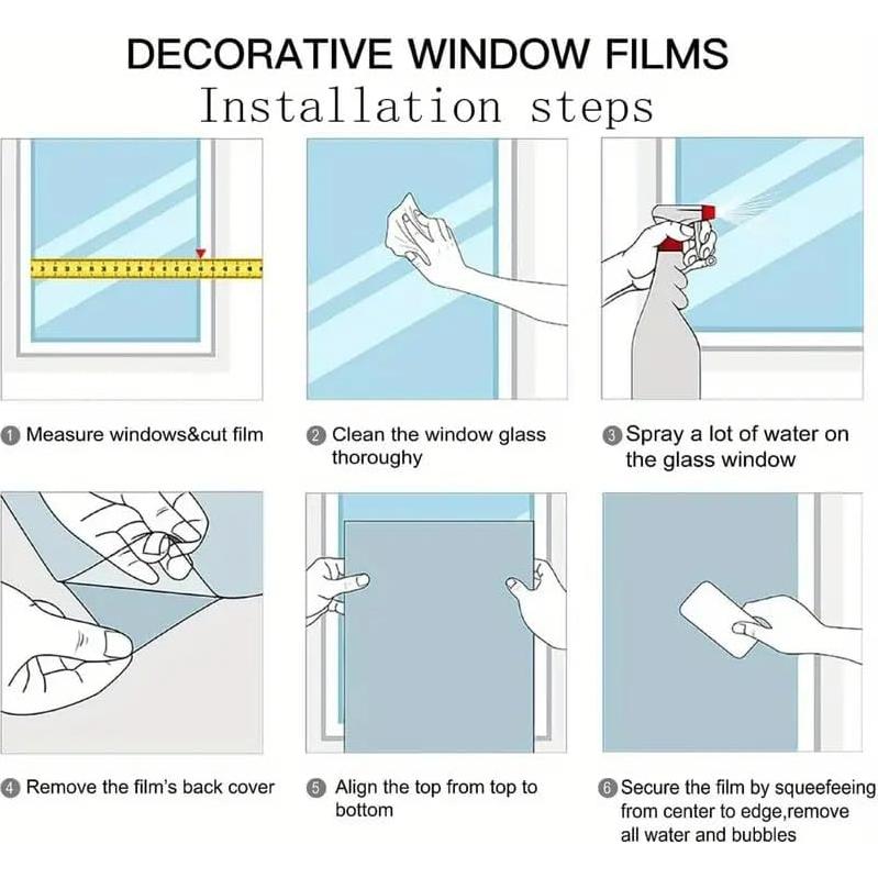 Película de Ventana de Privacidad Ohhvvow 44.5x199.8 cm Hoja