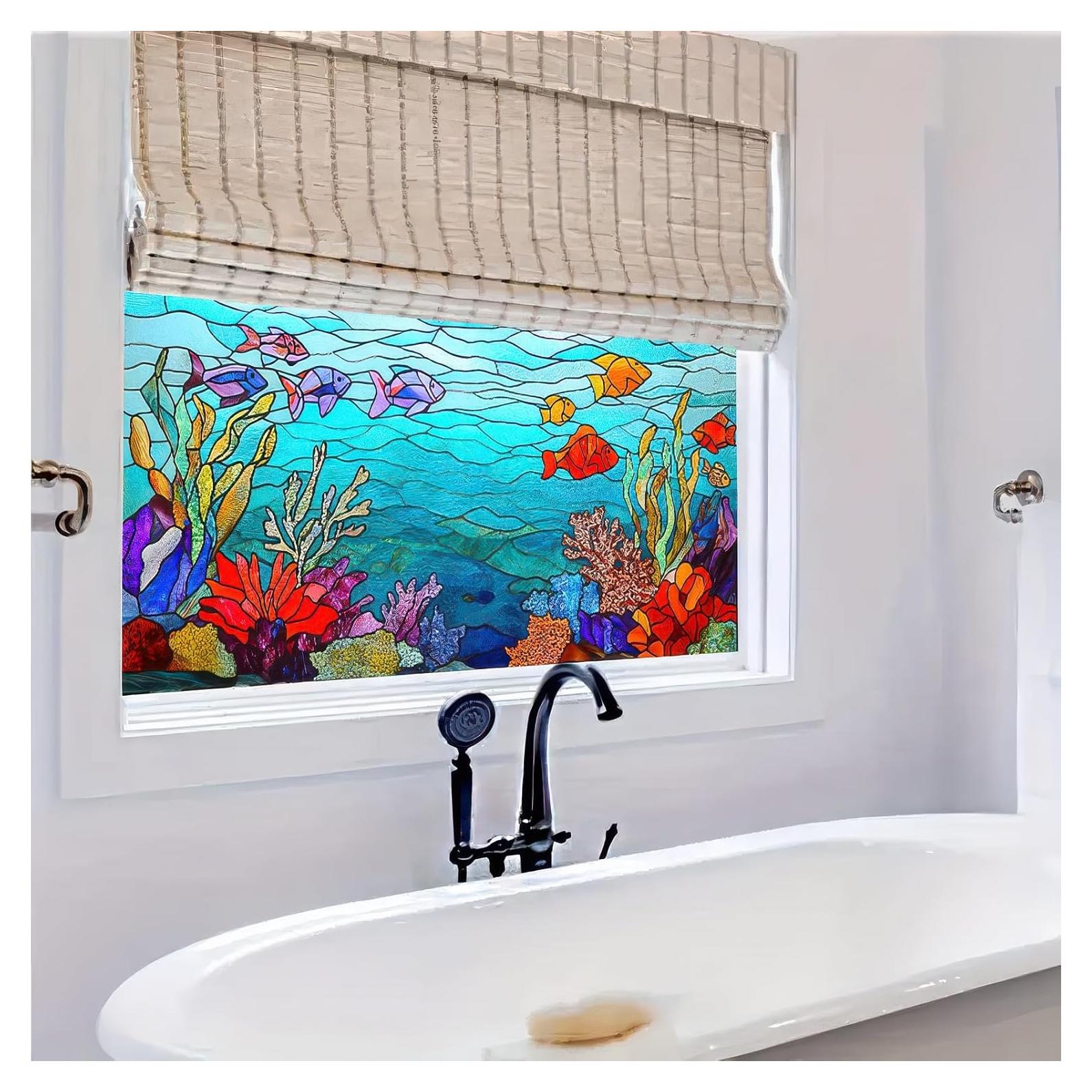 Película de Ventana Decorativa BlissYard 100x45 cm Submarina