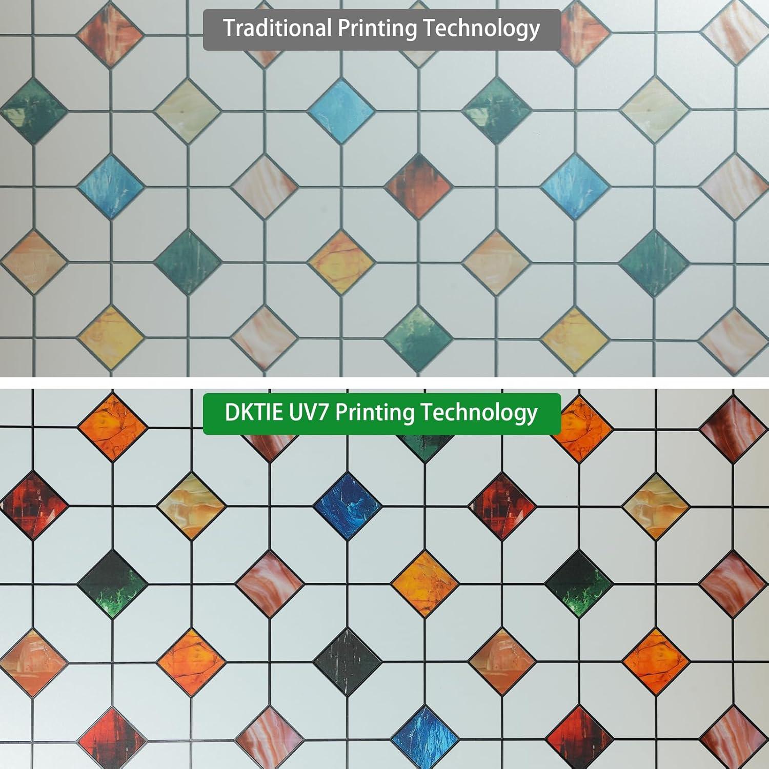 Película de Ventana Templada DKTIE 45x200cm, Patrón Geométrico