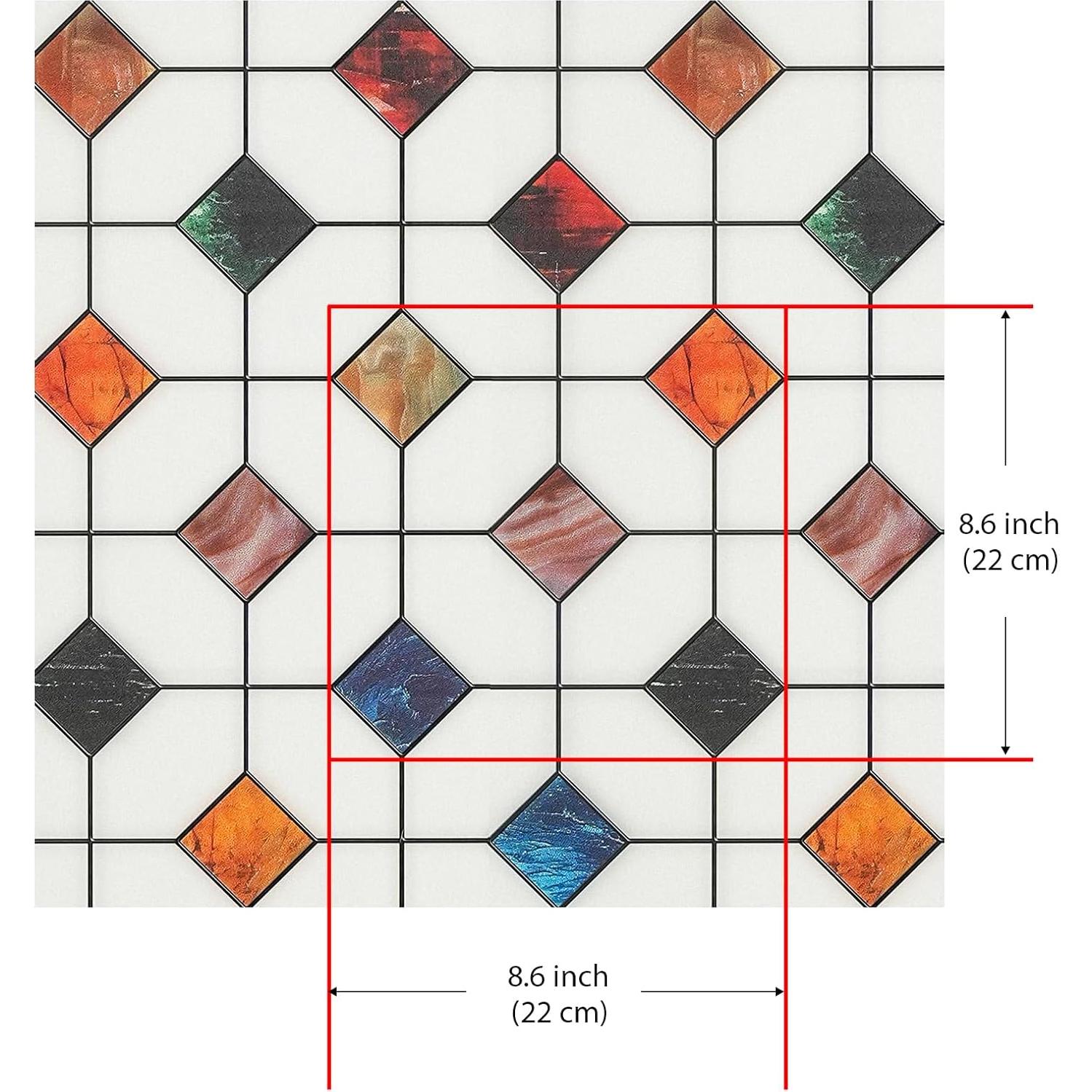 Película de Ventana Templada DKTIE 45x200cm, Patrón Geométrico