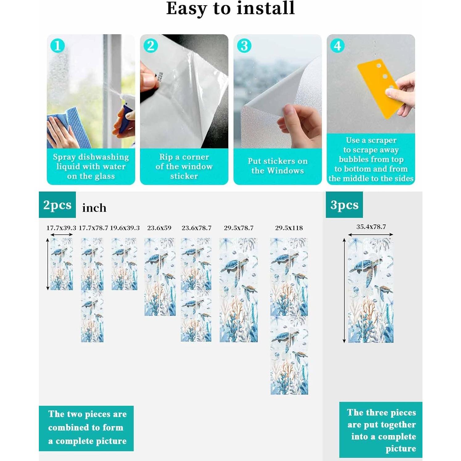 Película de Privacidad para Ventanas Zadaling 45x200cm Oceánica