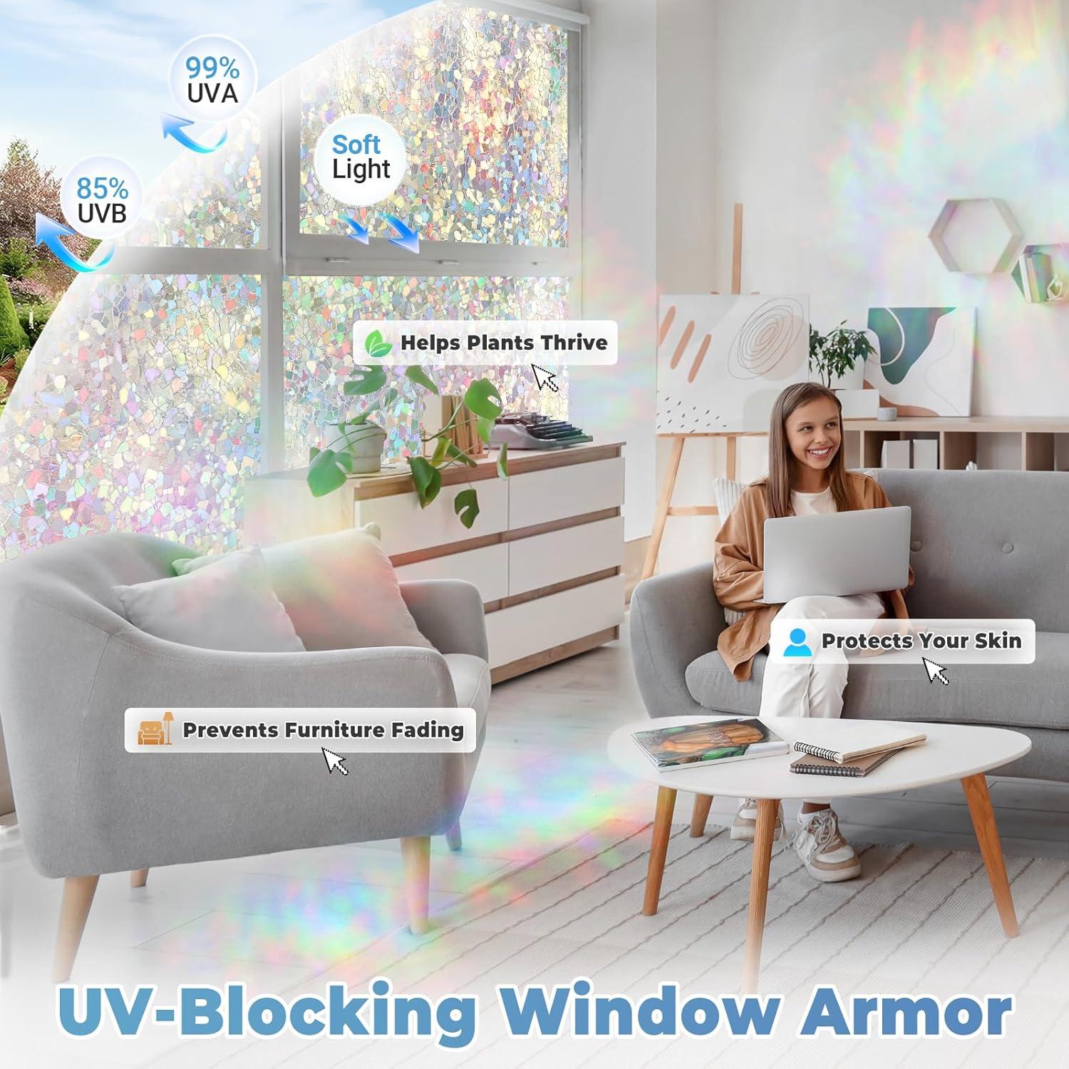 Película de Privacidad DOWELL 44.5x200 cm Vinilo UV