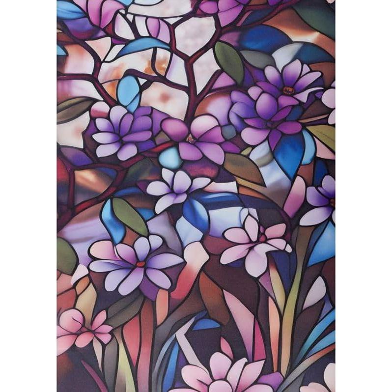 Película de Privacidad para Ventanas Genérica 61x91 cm Floral Morado