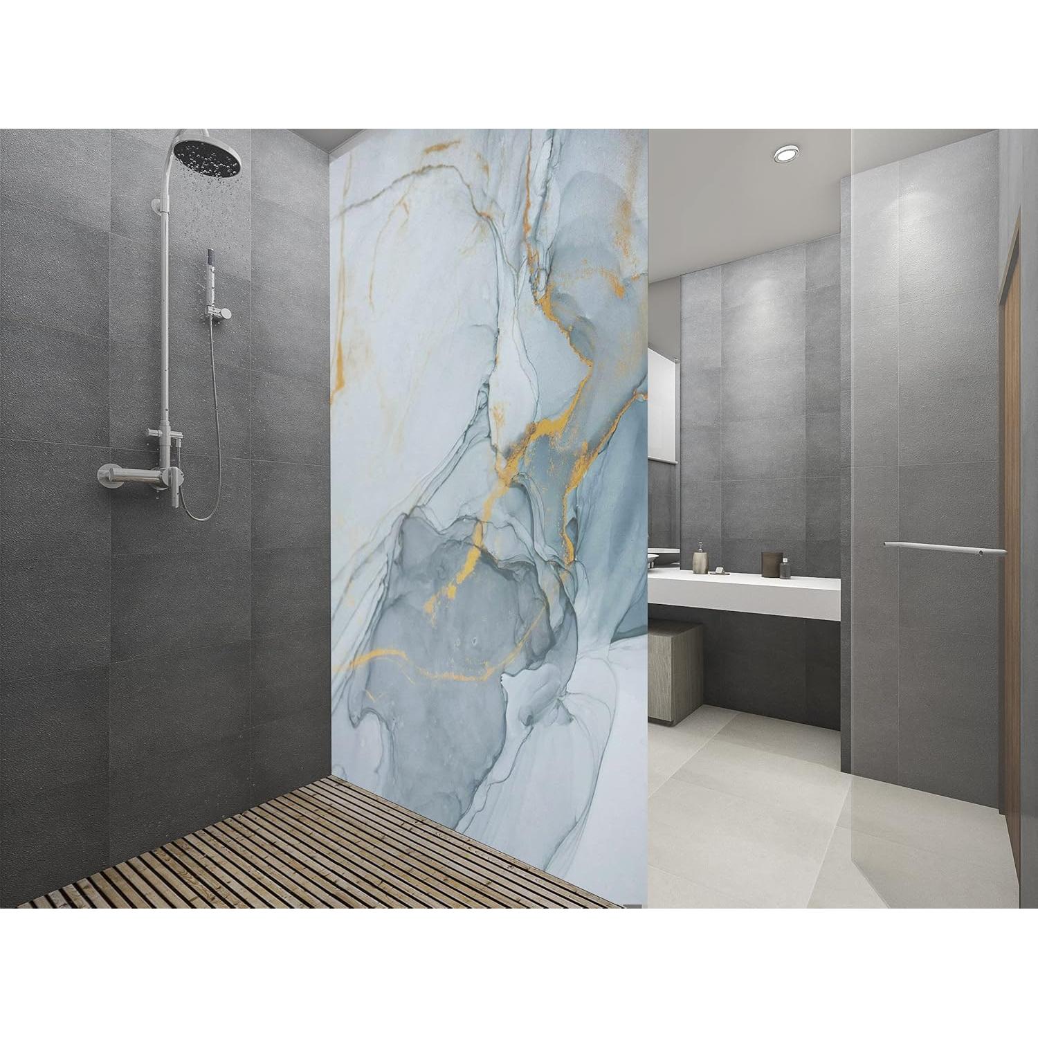 Película de Ventana de Privacidad Myronsa 45x100 cm Mármol