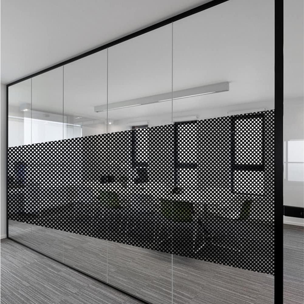 Película de Ventana de Privacidad Moyishi 43x198 cm Vinilo Negro