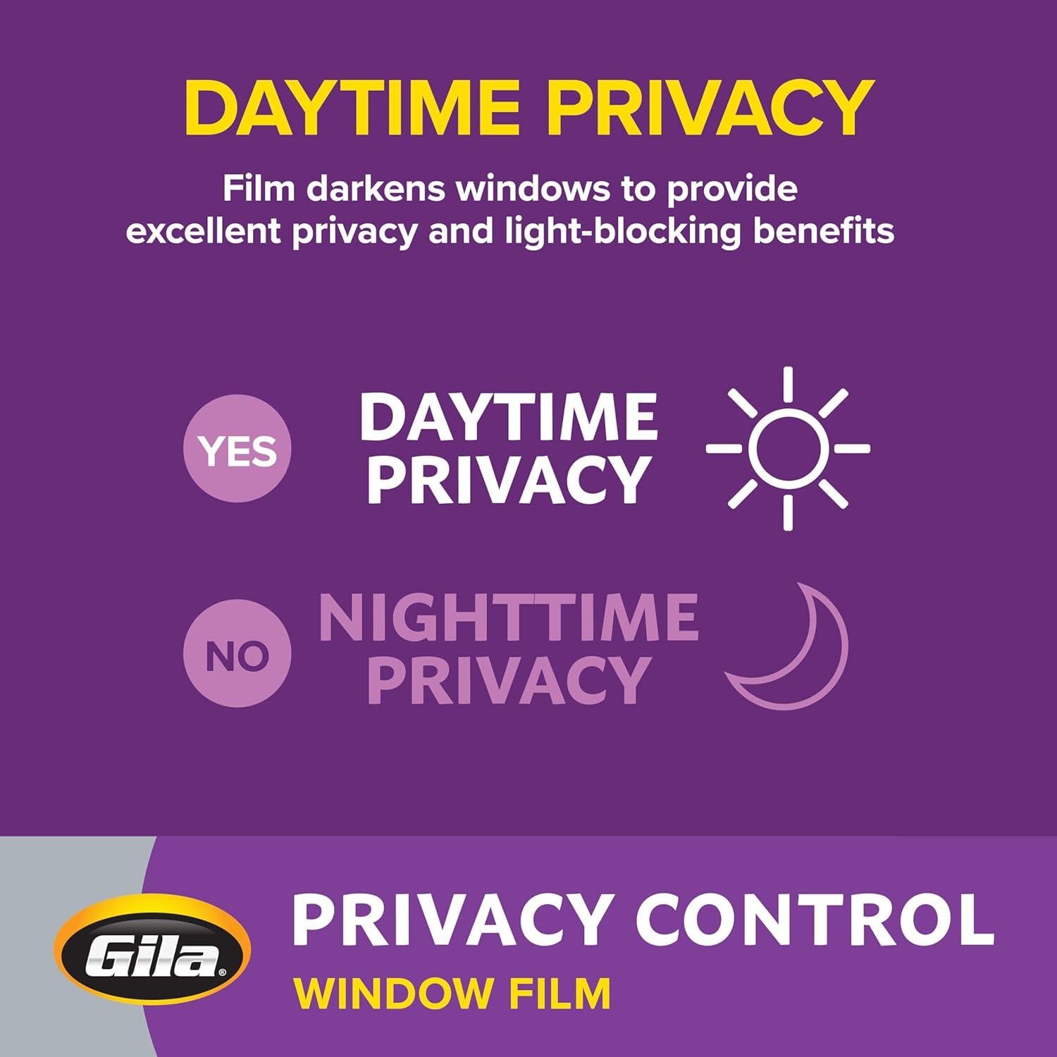 Película de Ventana Gila Privacy Negra 0.91m x 1.98m - PB78