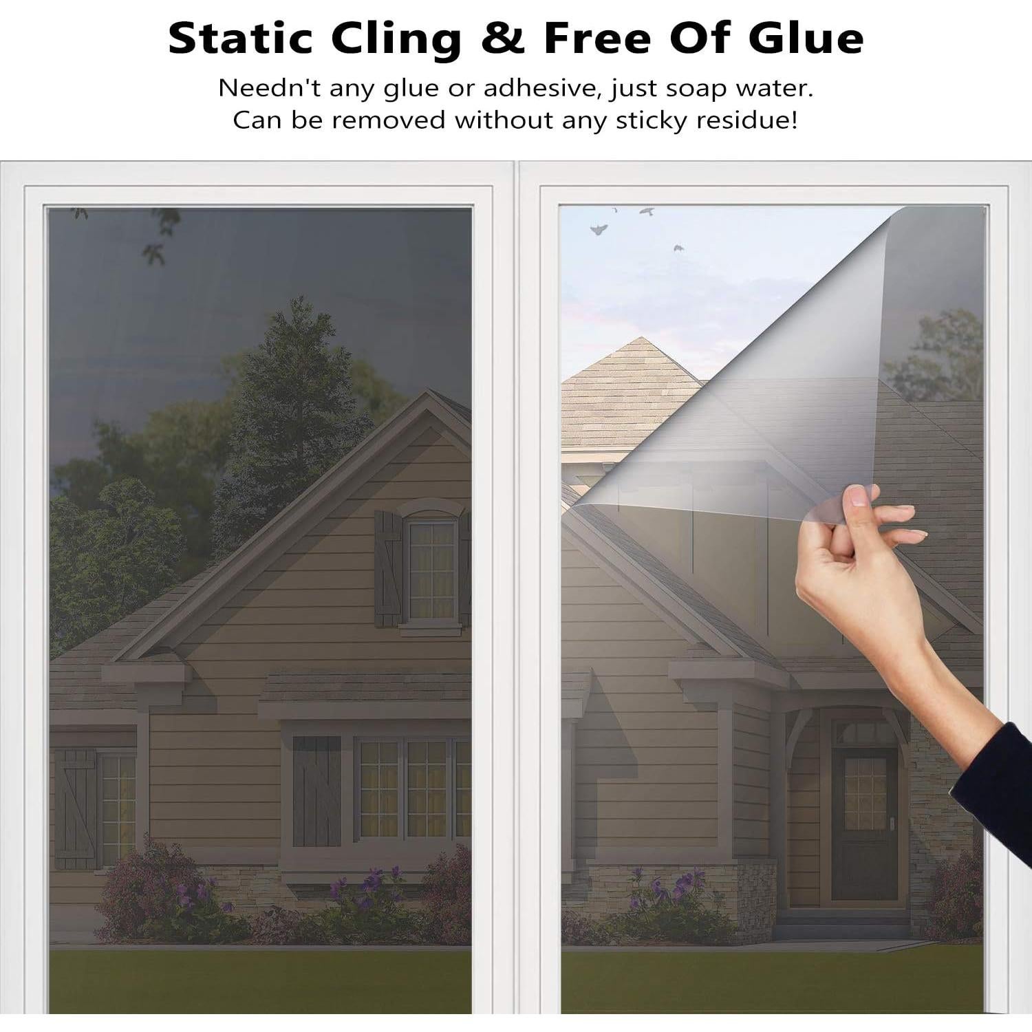 Película de Ventana HooTown 44.5x198 cm Anti UV Privacidad