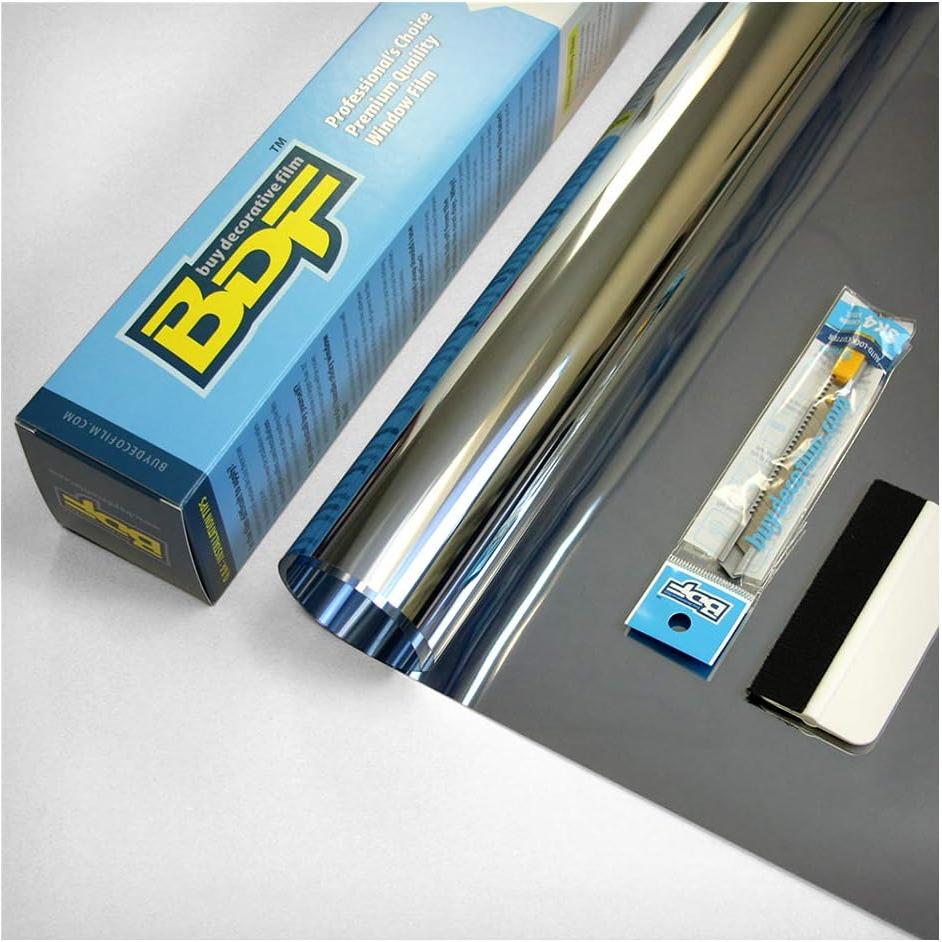Película para Ventanas BDF Plata 5 - 76.2cm x 3.66m, Privacidad Diurna
