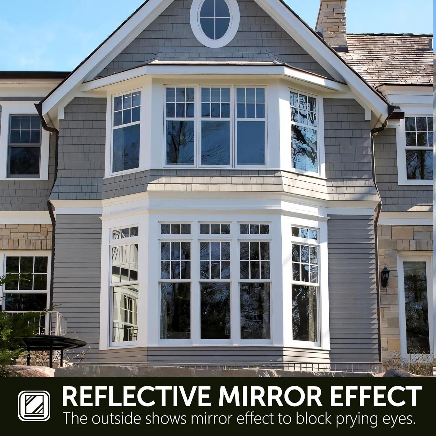 Película Reflectante Unidireccional Agmovoue 43.9x200 cm Plata