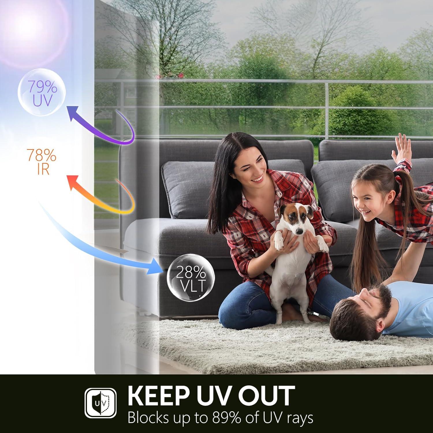 Película Reflectante Unidireccional Agmovoue 43.9x200 cm Plata