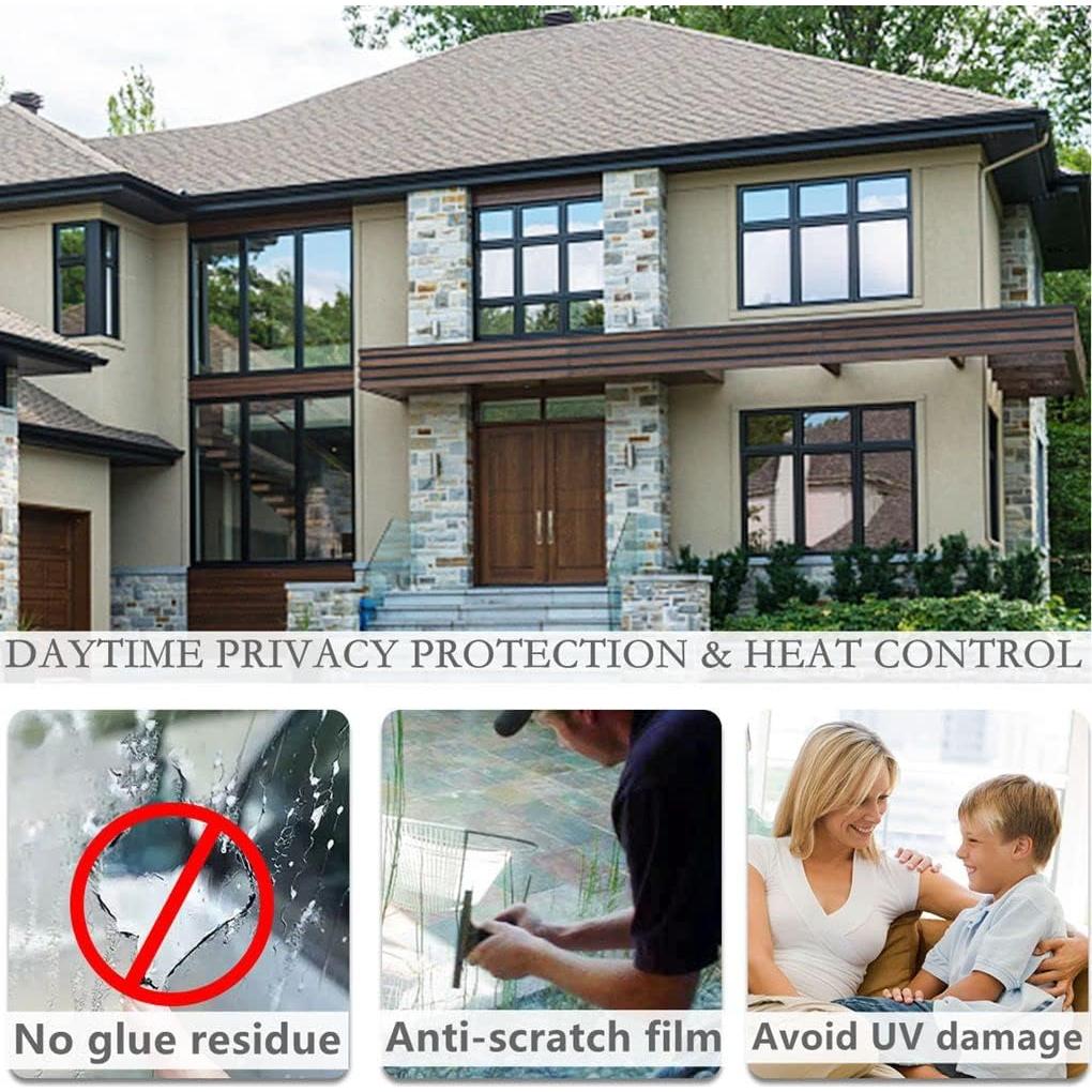 Película de Privacidad Diurna Arthome 44.5x198.1cm Plata UV