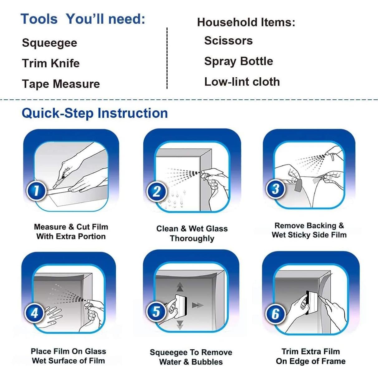 Película de Privacidad Diurna Arthome 44.5x198.1cm Plata UV