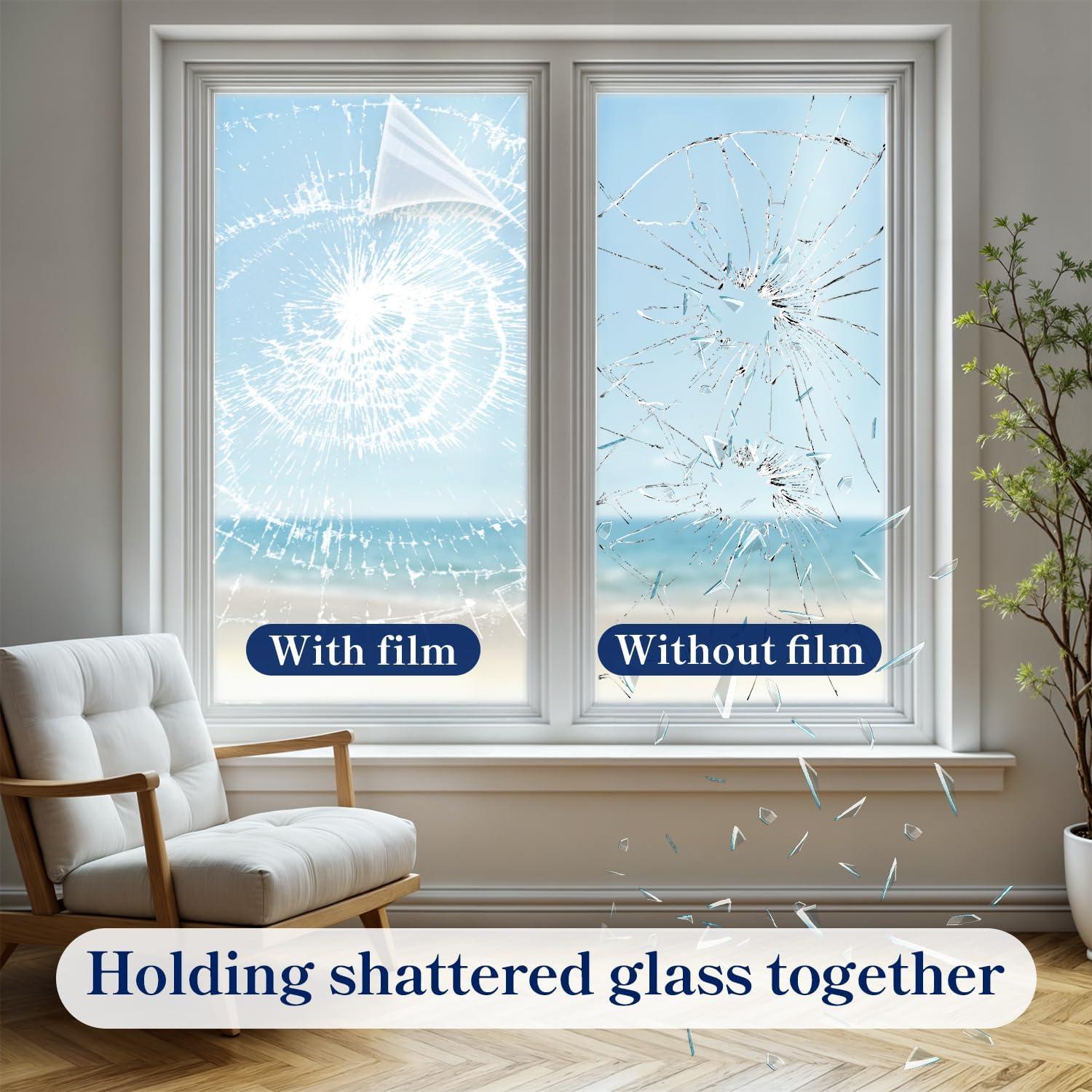 Película de Seguridad para Ventanas Qualsen 30x200cm 4 Mil