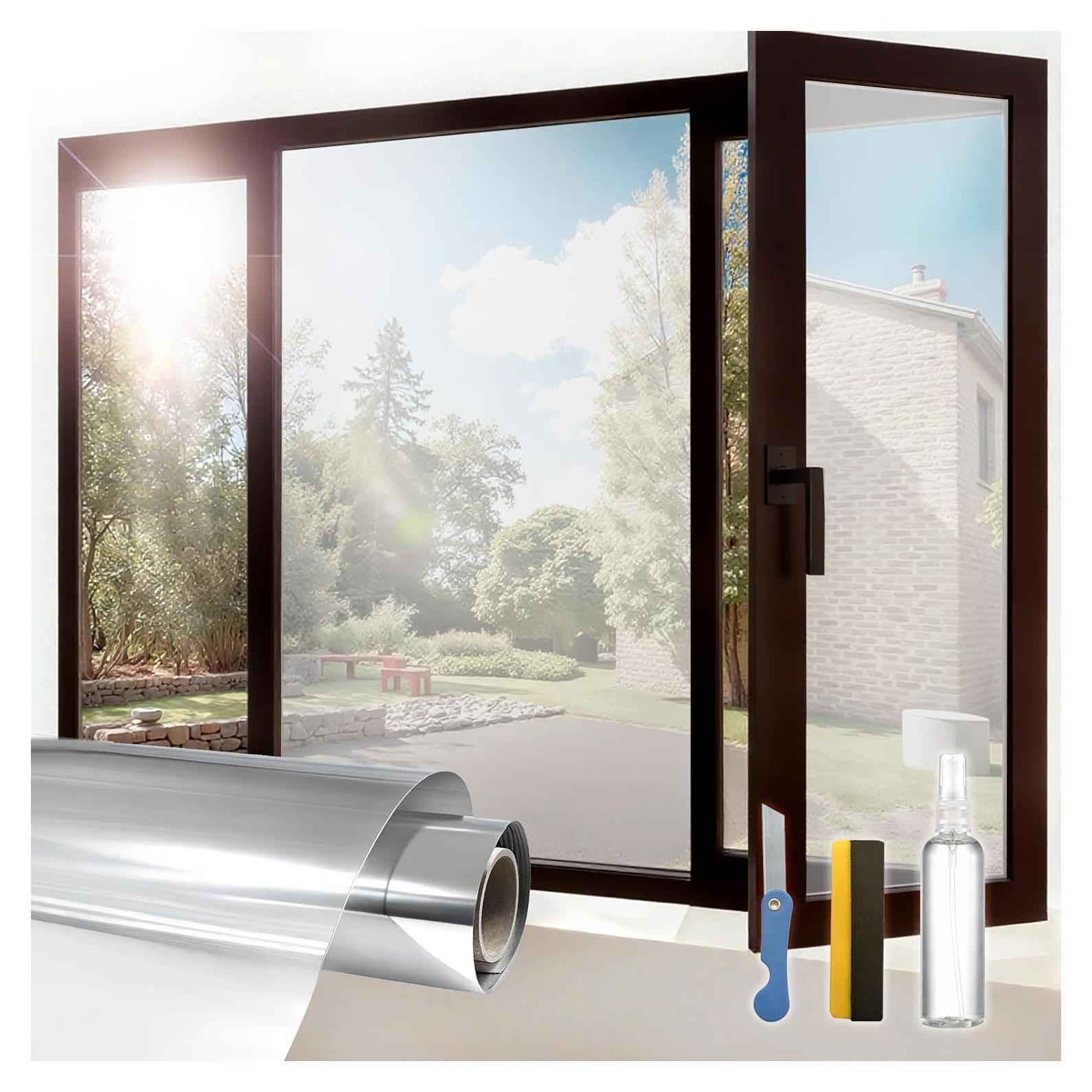 Película de Privacidad para Ventanas ADD.HERES 75x200 cm Plata