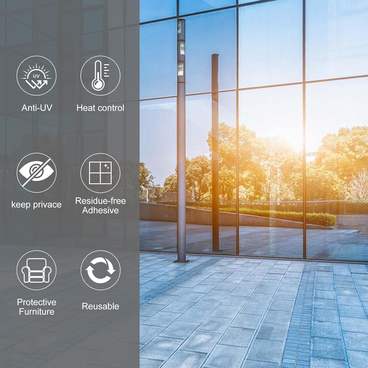 Película de Privacidad para Ventanas ADD.HERES 75x200 cm Plata