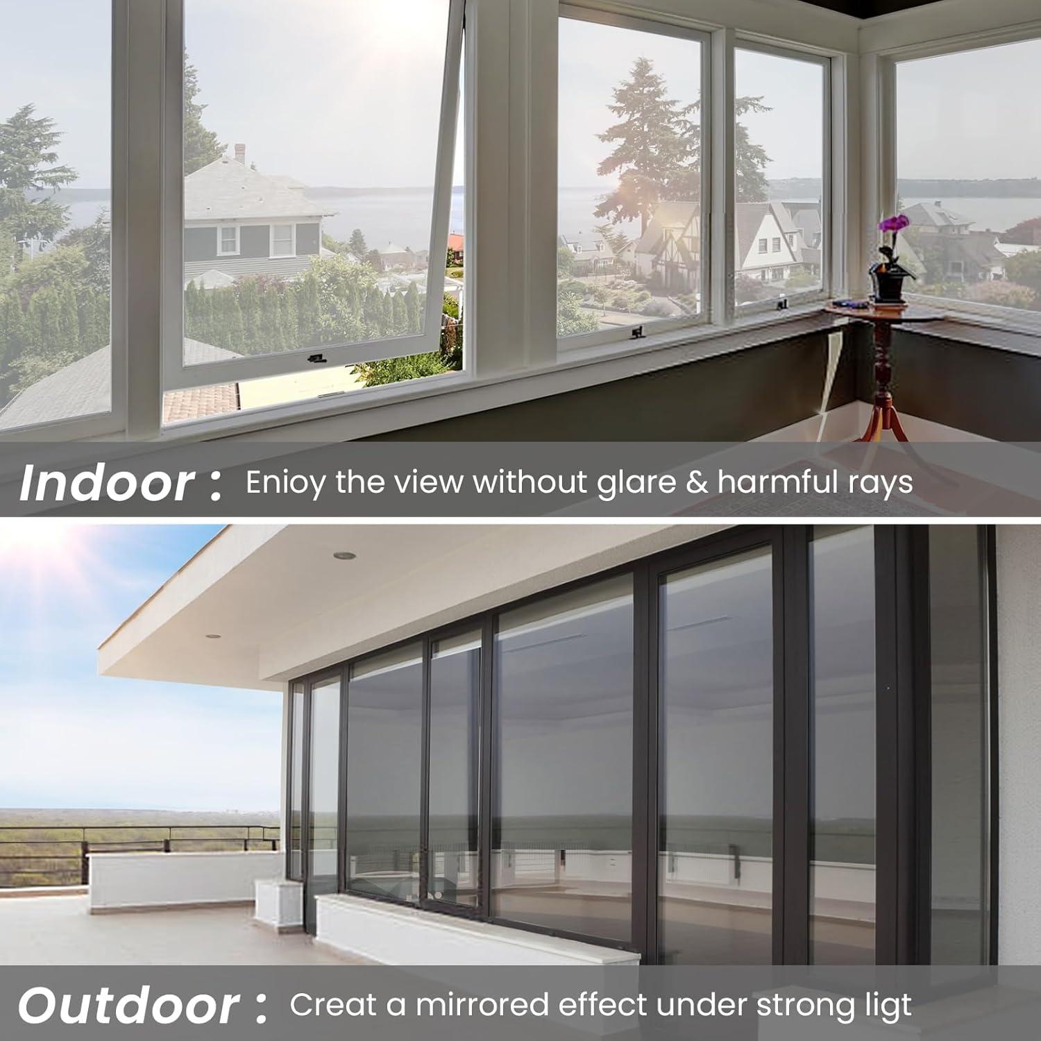 Película de Privacidad para Ventanas ADD.HERES 75x200 cm Plata