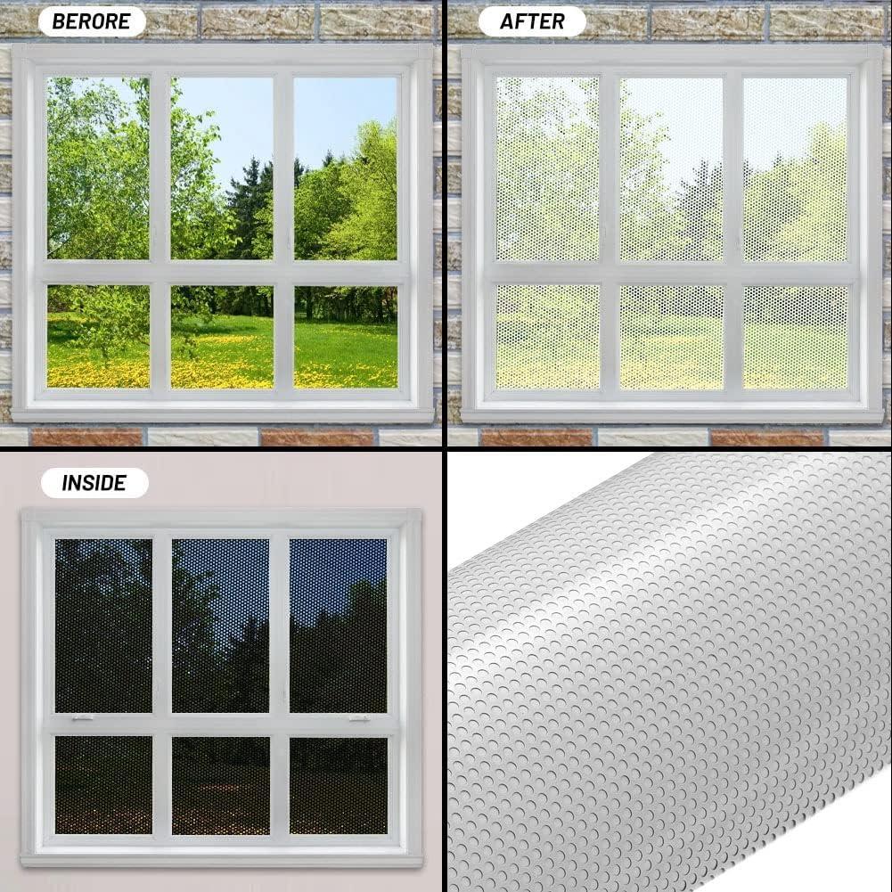 Película de Ventana de Privacidad XhuangTech 30x120cm PVC Blanco