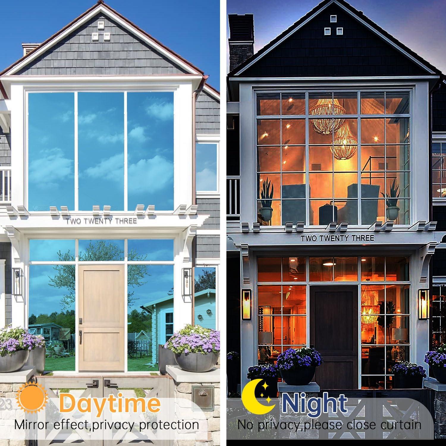 Película de Privacidad para Ventanas DULEIXUFHEE 199.4x45 cm