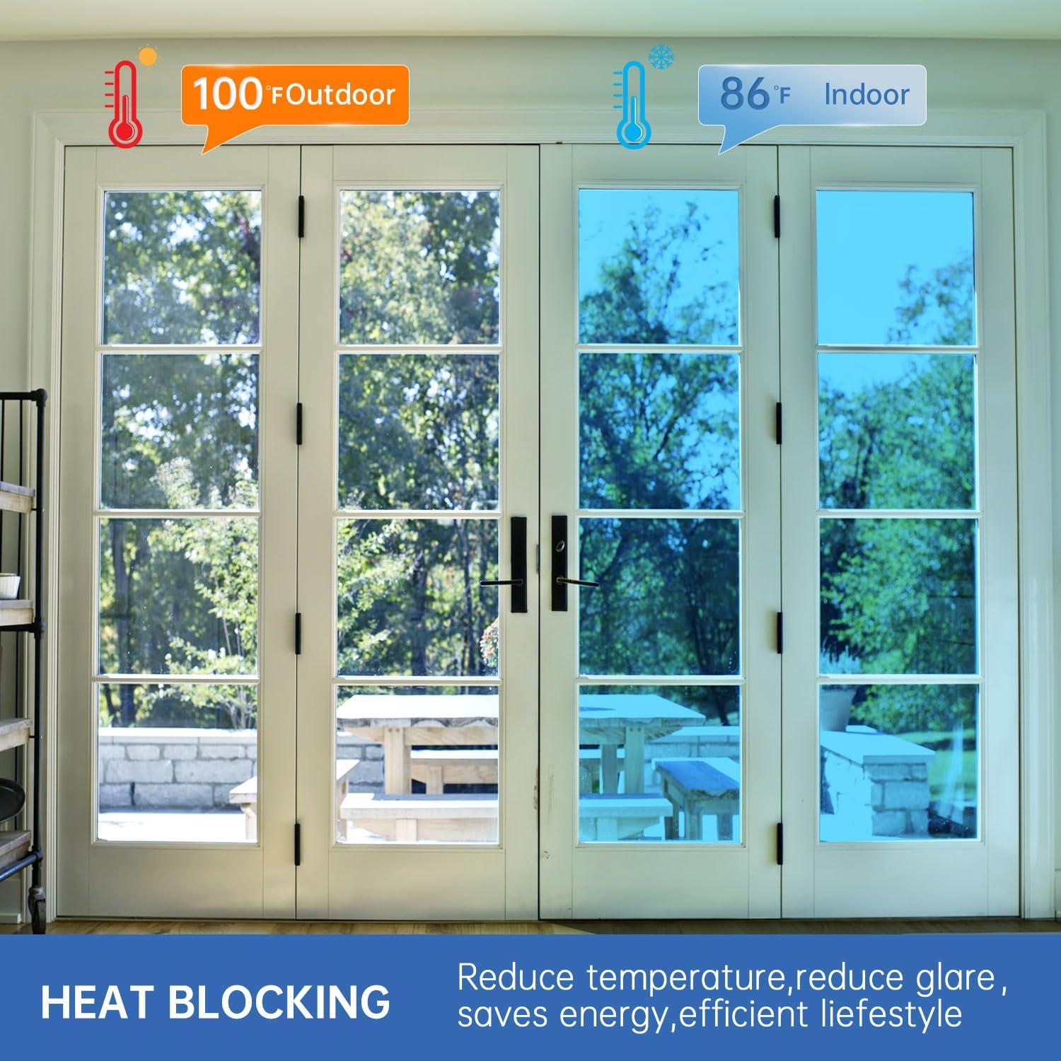 Película de Privacidad para Ventanas DULEIXUFHEE 199.4x45 cm