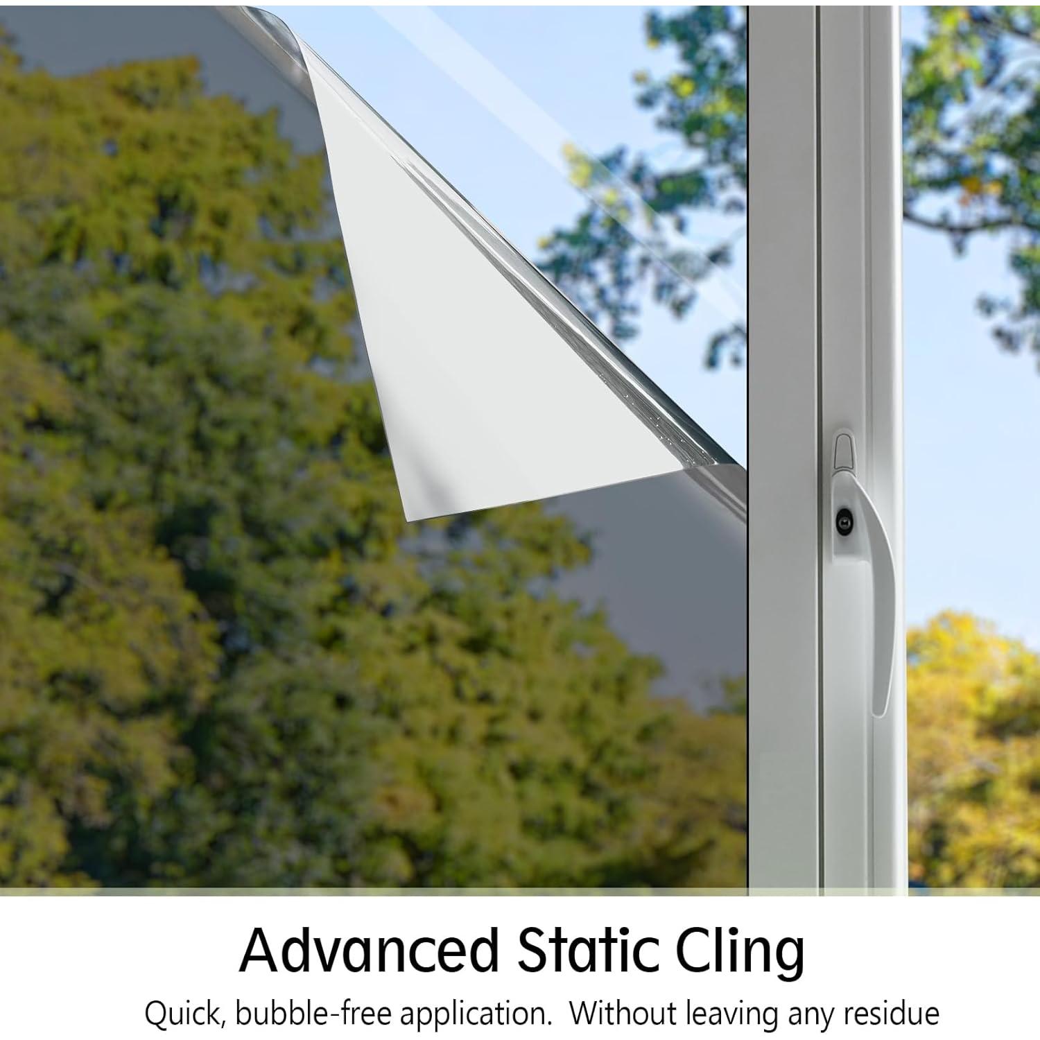 Película de Ventana Reflectante LOHOMEVE 44.5x198.1cm Anti UV