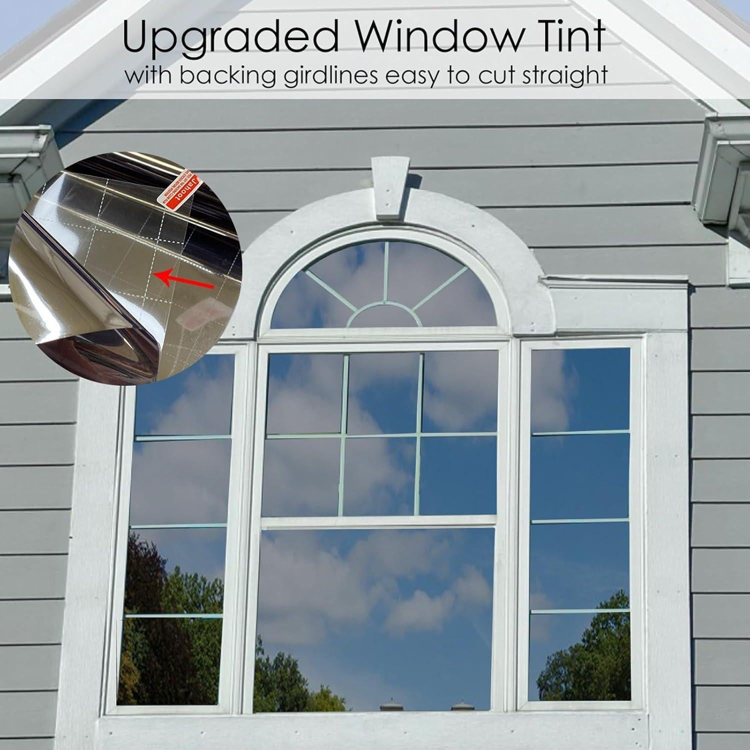 Película de Privacidad Jahoot 45x200cm Plata-Negro UV