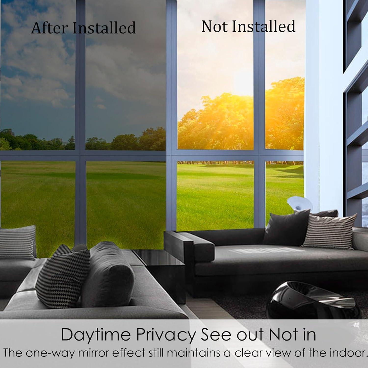 Película de Privacidad Jahoot 45x200cm Plata-Negro UV