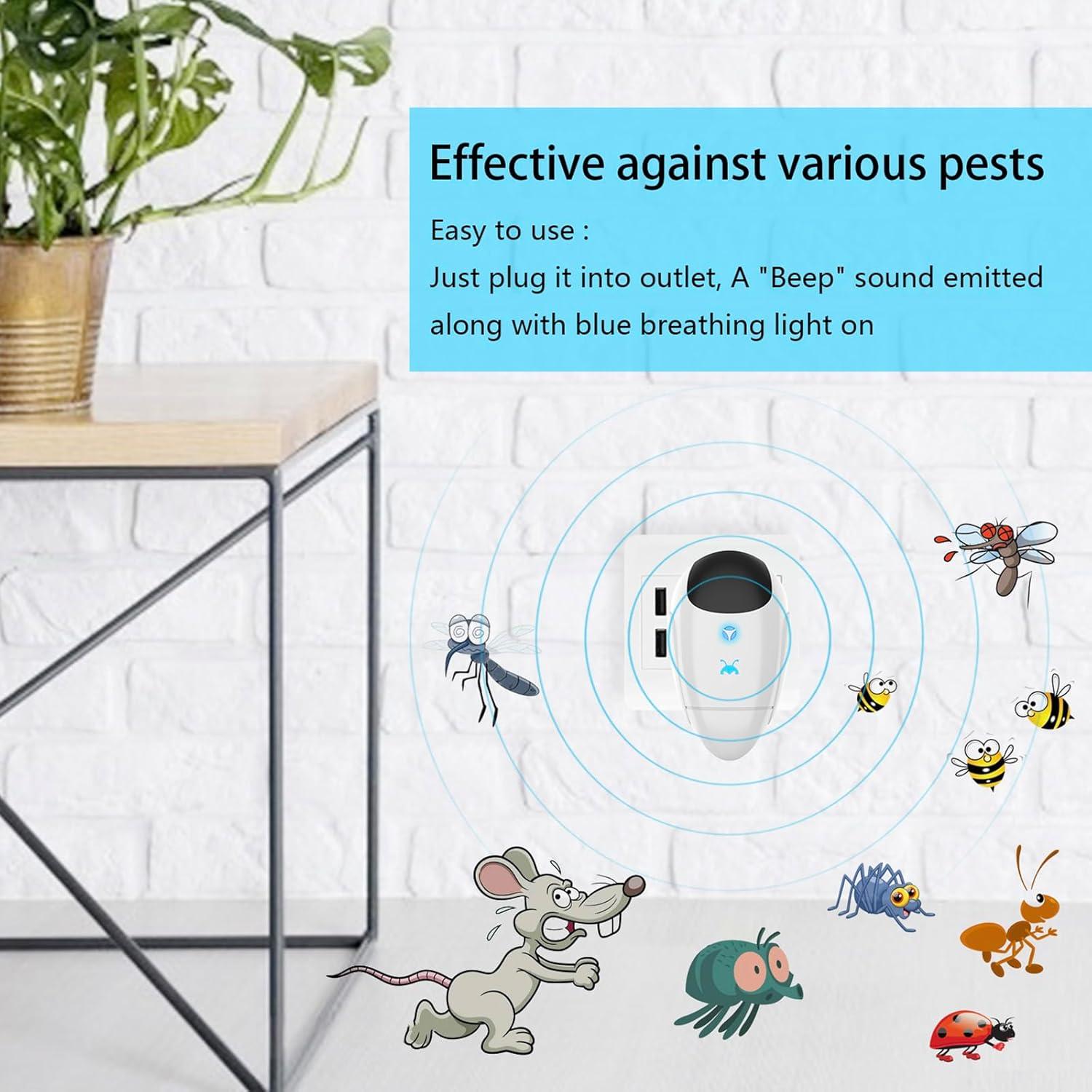 Repelente Ultrasonico de Plagas Mxculior TJSK-0001 800m²