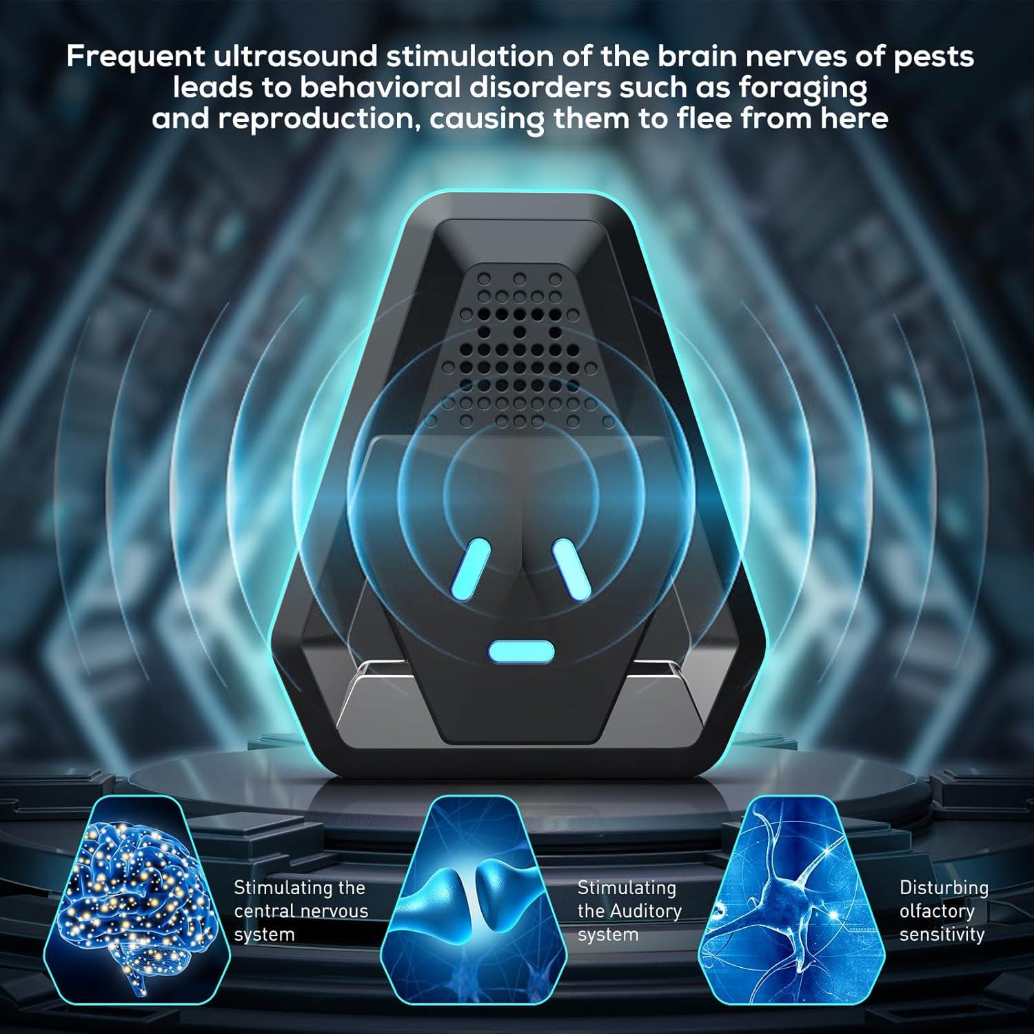 Repelente Ultrasónico Mejorado 2025 - 6 Paquetes para Plagas