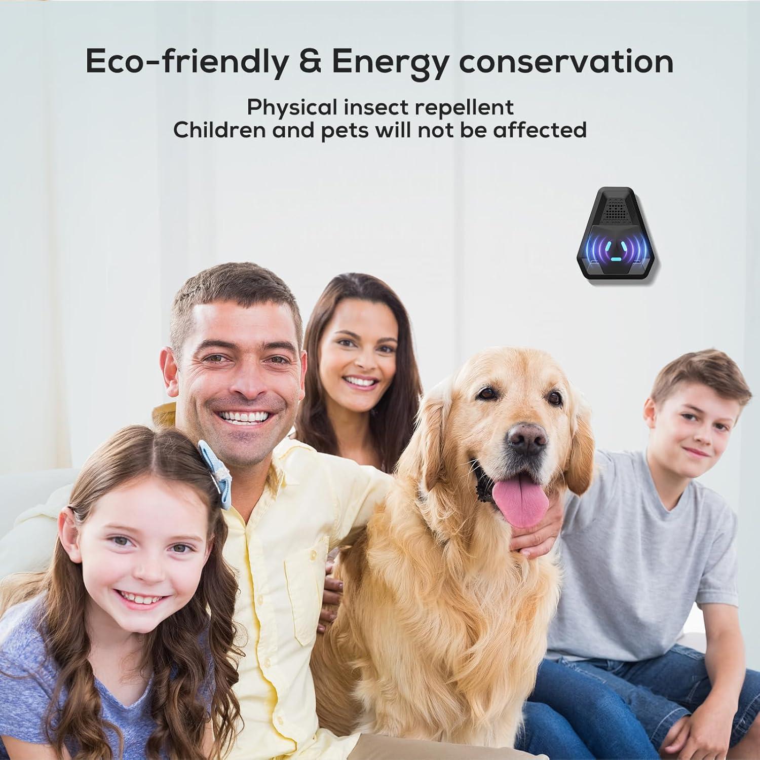 Repelente Ultrasónico Mejorado 2025 - 6 Paquetes para Plagas