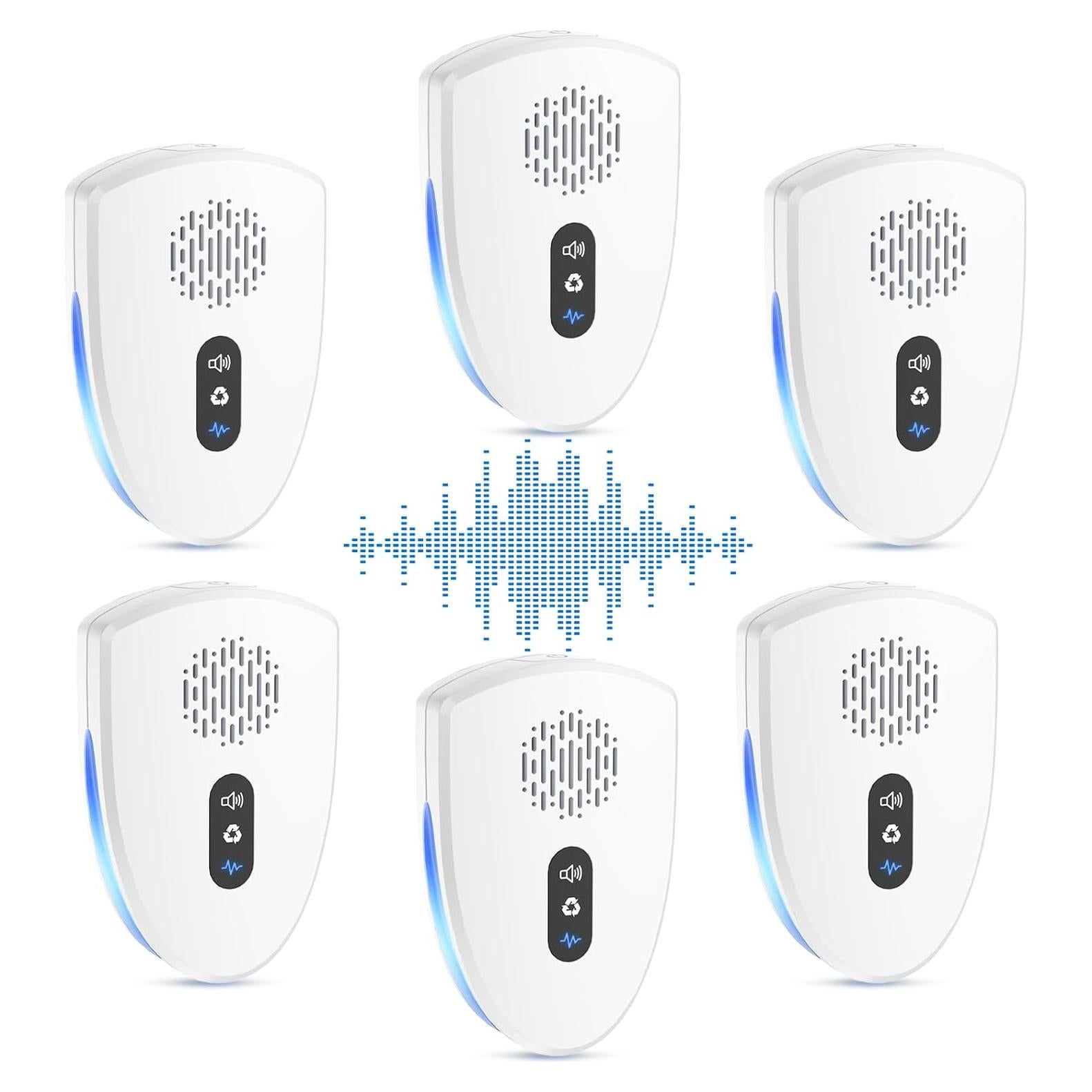 Repelente Ultrasónico de Plagas FEARLEFT - Paquete de 6