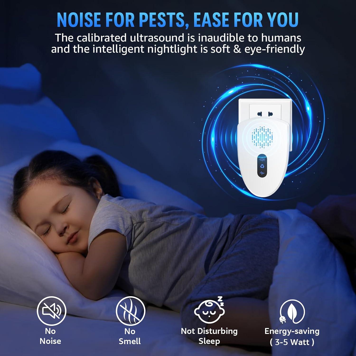 Repelente Ultrasónico de Plagas FEARLEFT - Paquete de 6