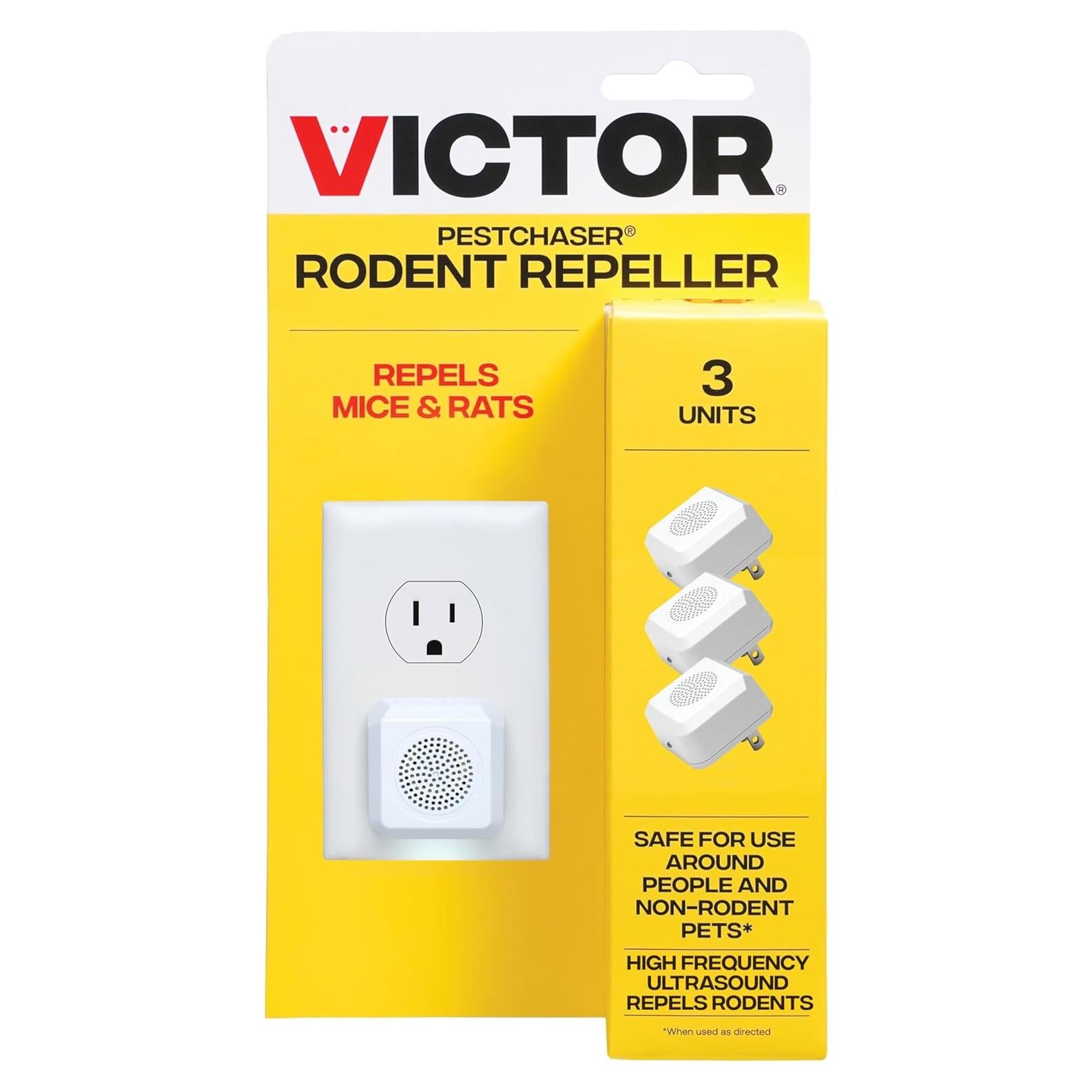 Repelente Ultrasonido de Roedores Victor M753K - 3 Dispositivos