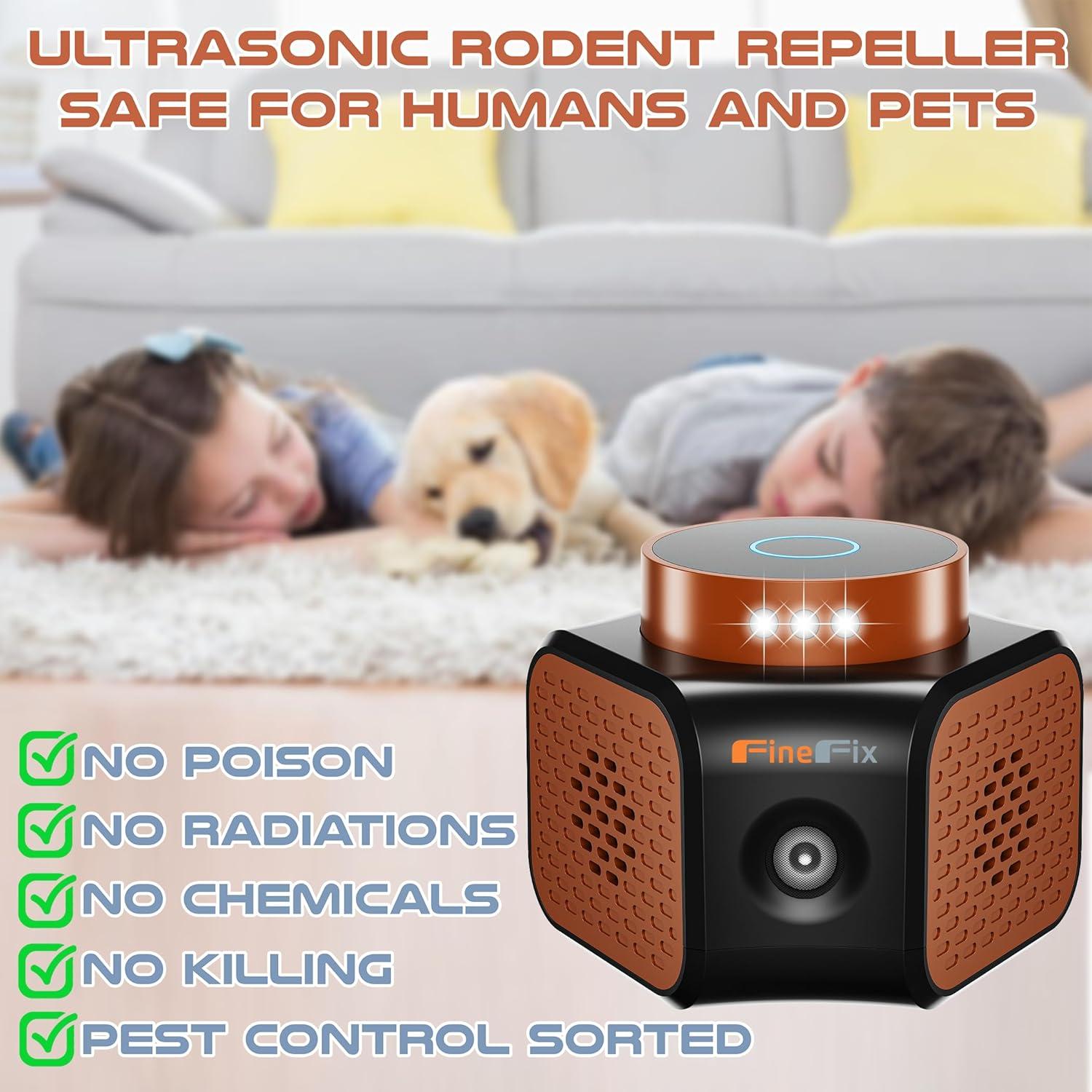 Repelente Ultrasonico FineFix UR25 para Ratones 360° 1 Unidad