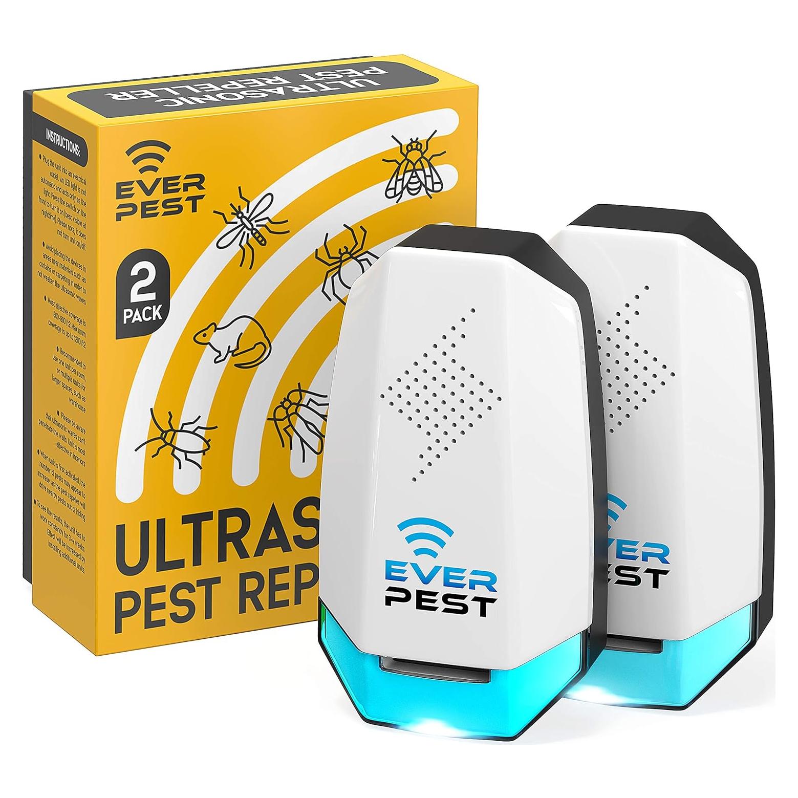 Repelente Ultrasónico de Plagas Ever - 2 Unidades - 55-74 m²