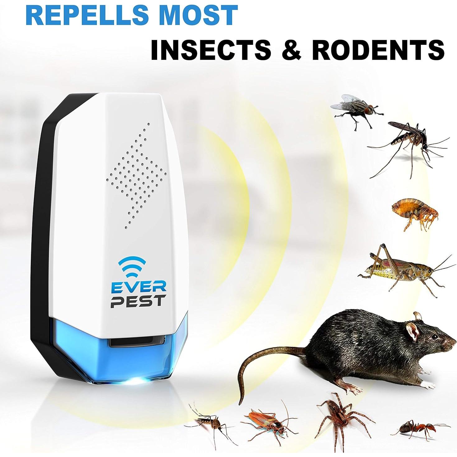 Repelente Ultrasónico de Plagas Ever - 2 Unidades - 55-74 m²